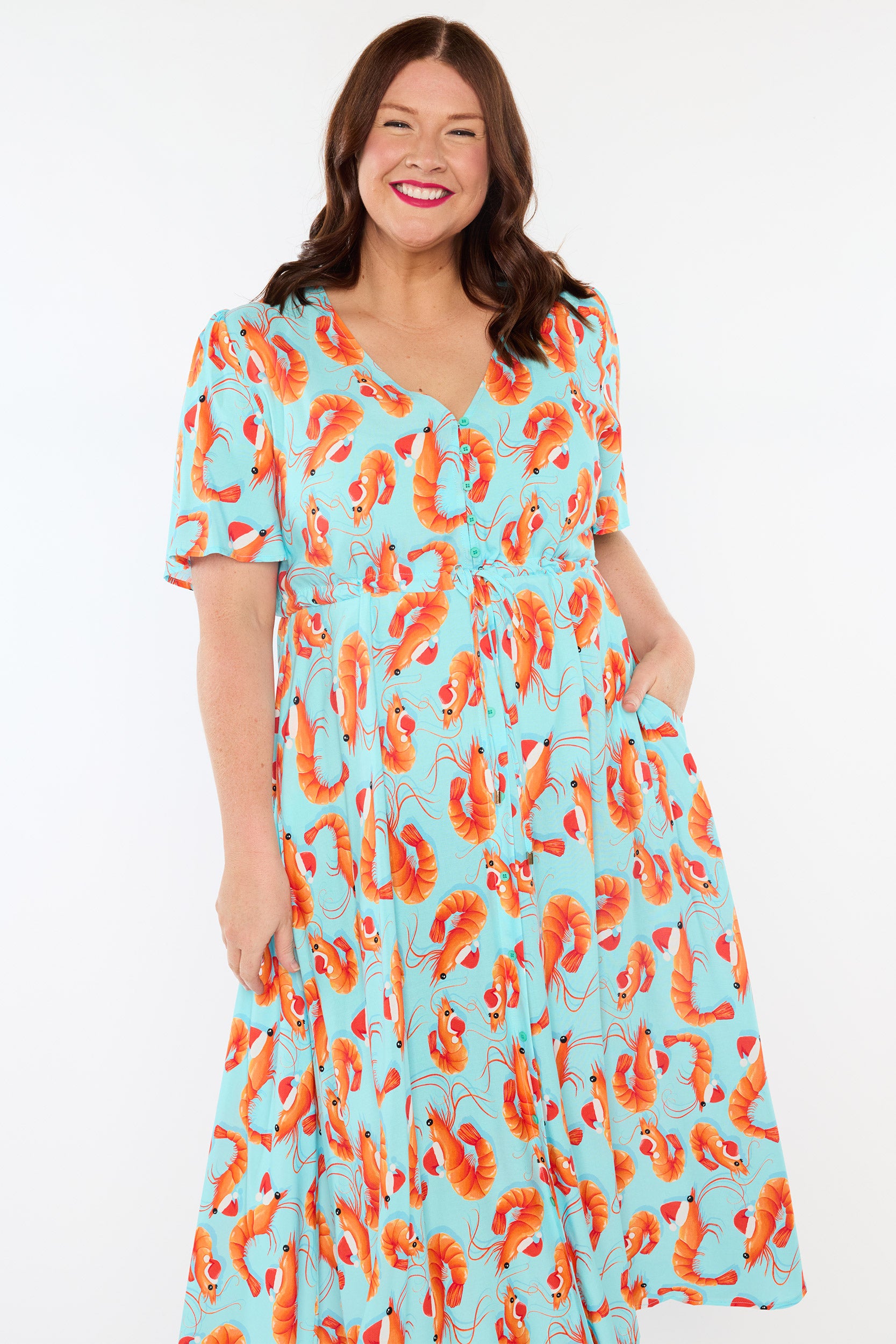 Michelle Christmas Prawns Dress (Pre-Order)