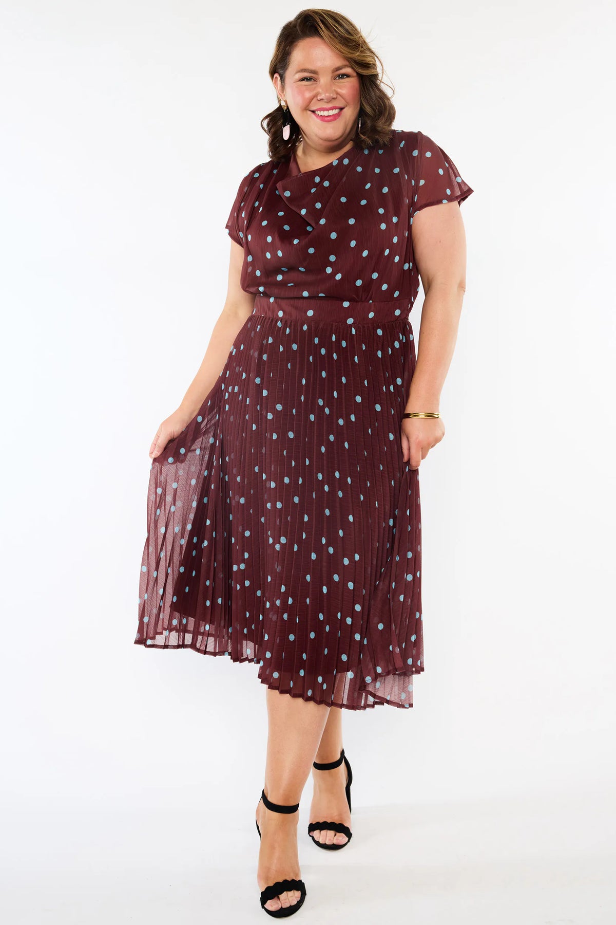 Daria Coco Teal Spot Dress