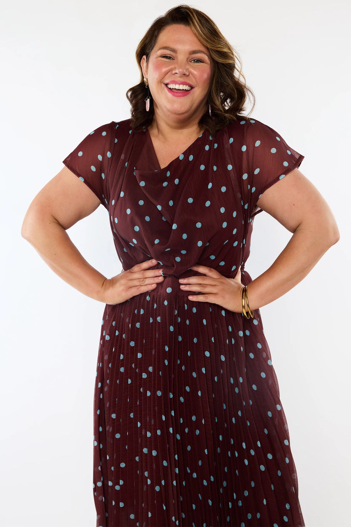 Daria Coco Teal Spot Dress