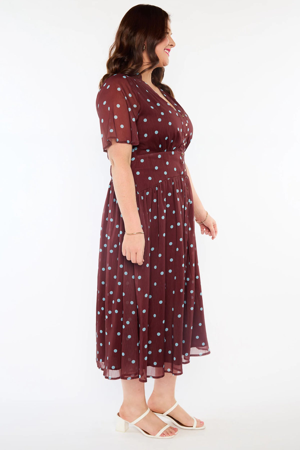 Grateful Coco Teal Spot Dress