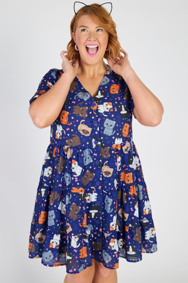 Poppy Cute Kitties Dress – Cute Kitties shift dress