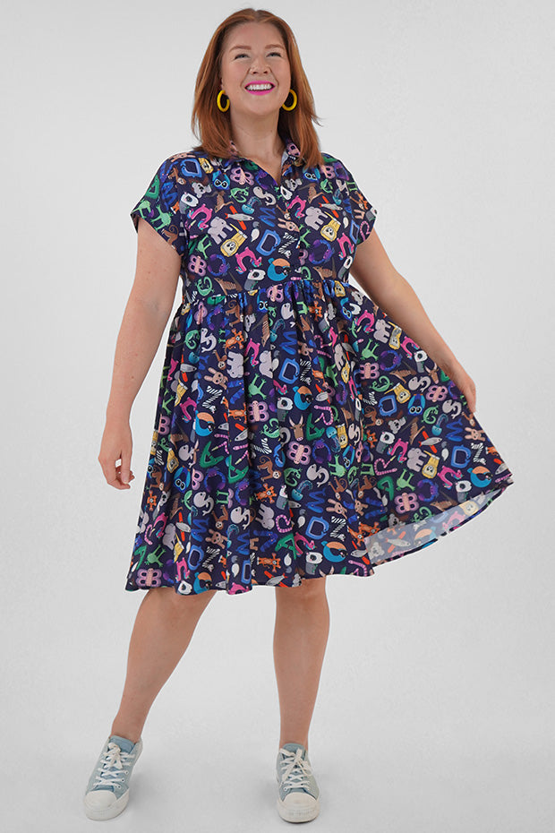 Frankie Alpha Animals Dress – Alpha Animals shirt dress