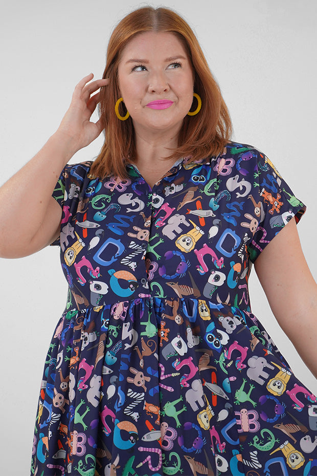 Frankie Alpha Animals Dress – Alpha Animals shirt dress