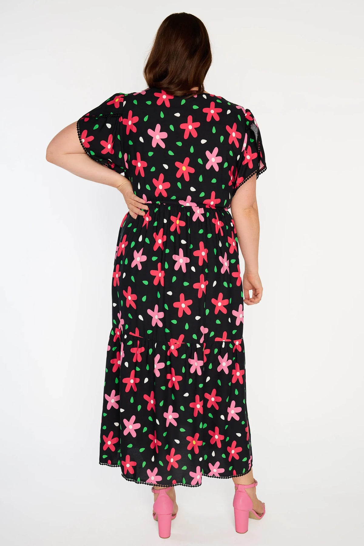 Canary Dancing Daisies Dress - black, view 7
