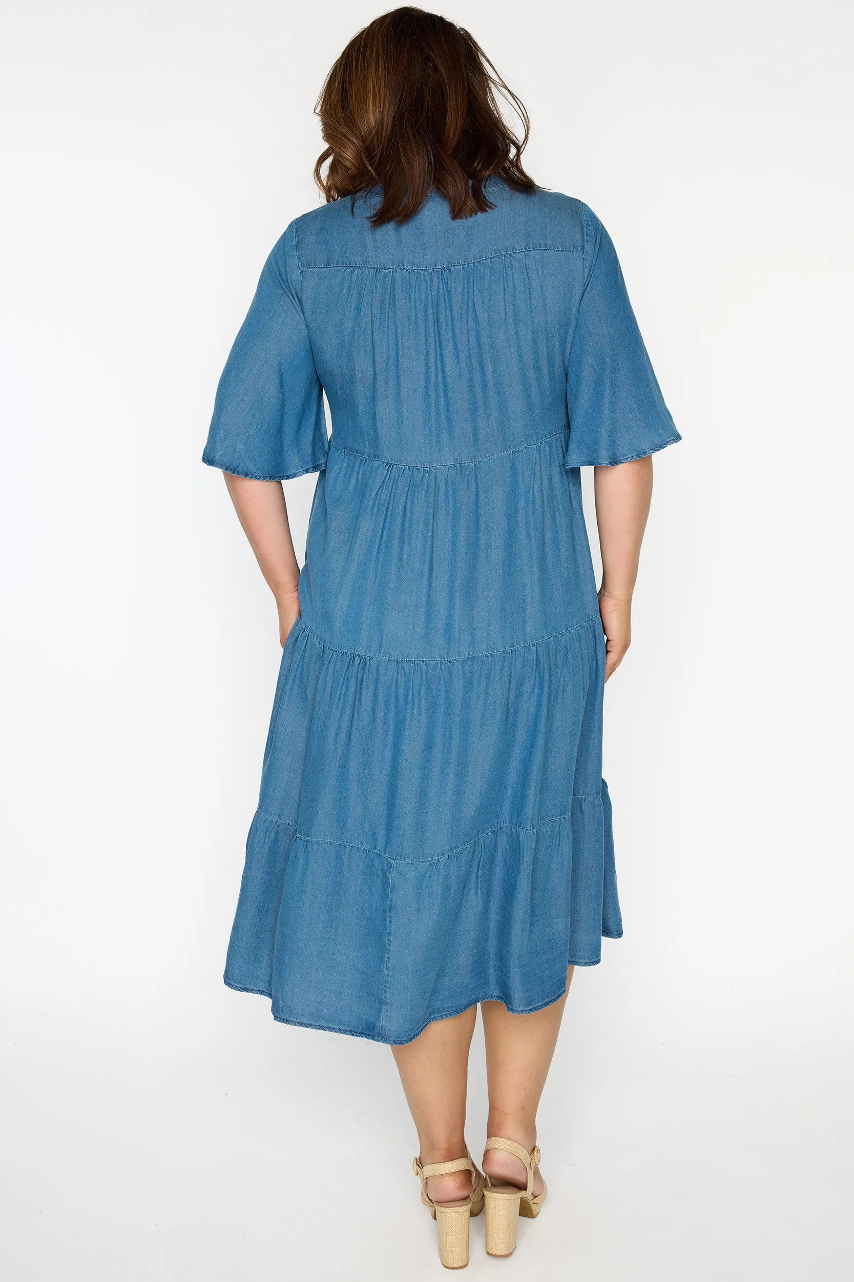 Erin Chambray Dress – Chambray midi dress