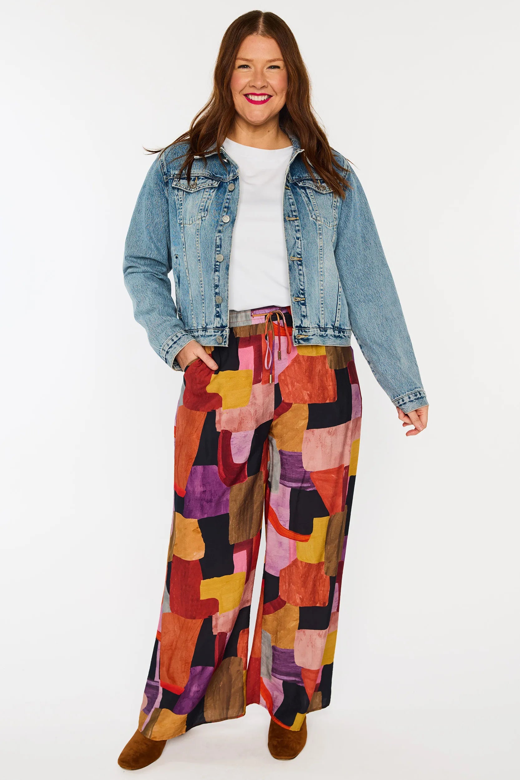 Teonna Geo Sunset Pant – Geo Sunset wide leg pants