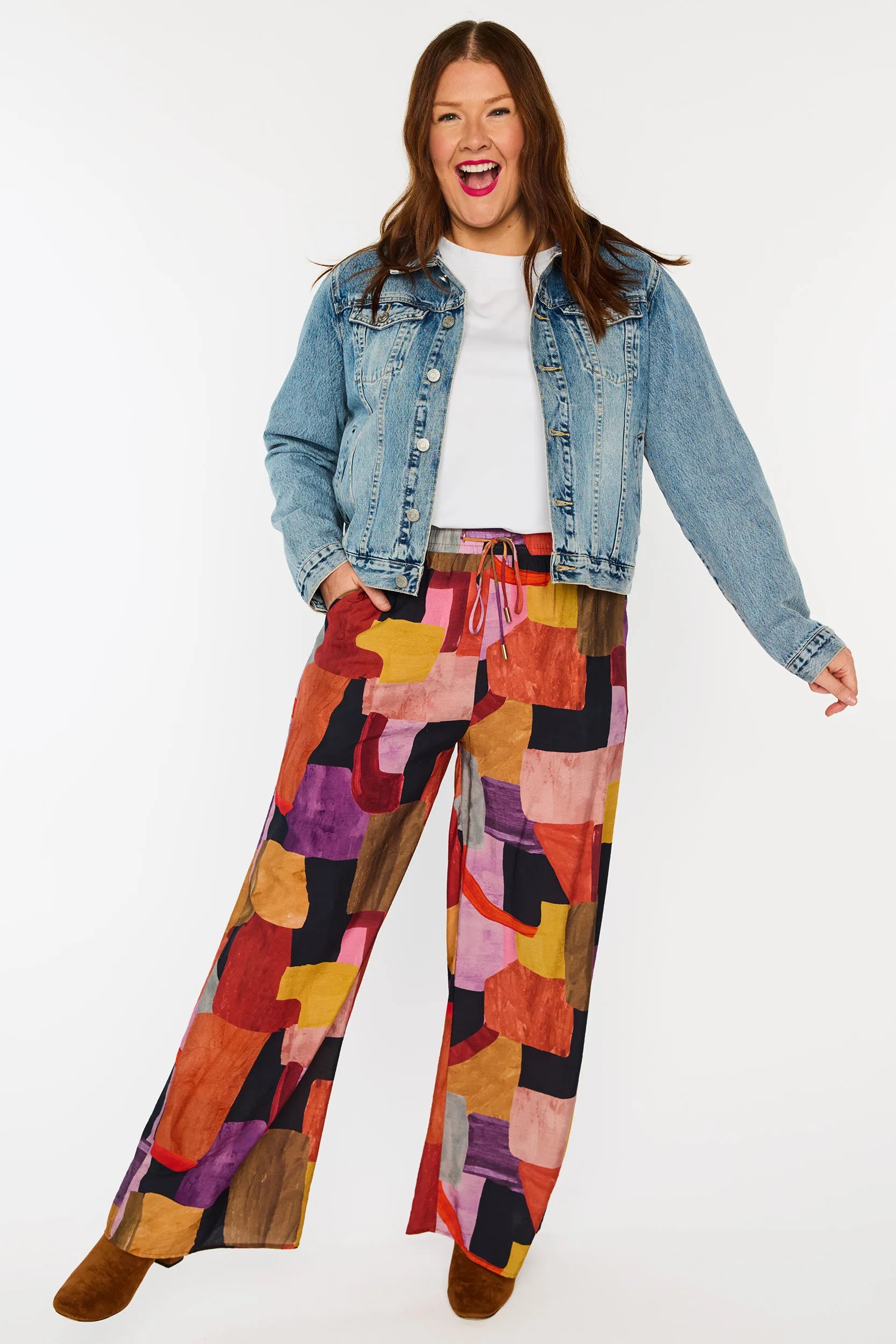 Teonna Geo Sunset Pant – Geo Sunset wide leg pants
