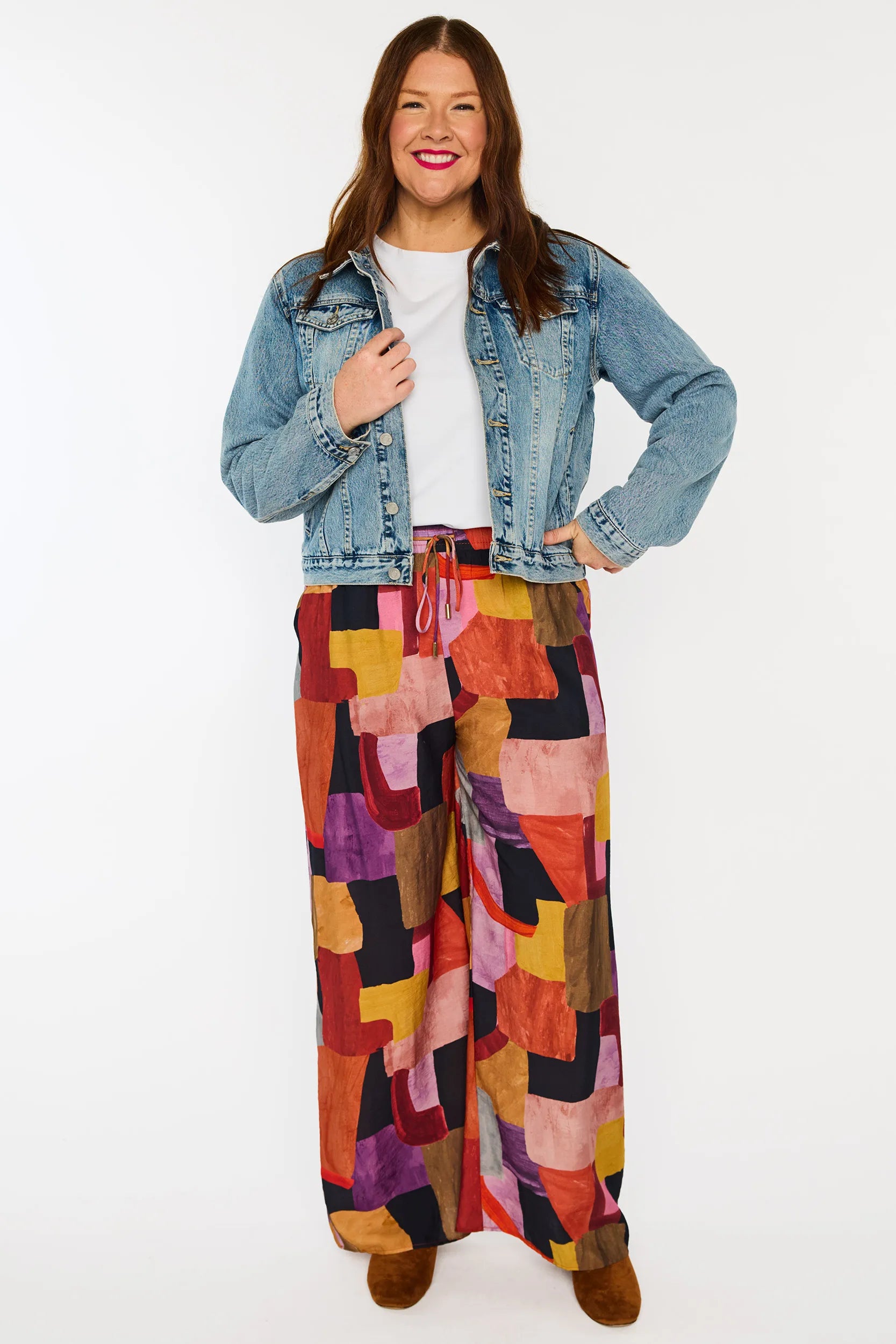 Teonna Geo Sunset Pant – Geo Sunset wide leg pants