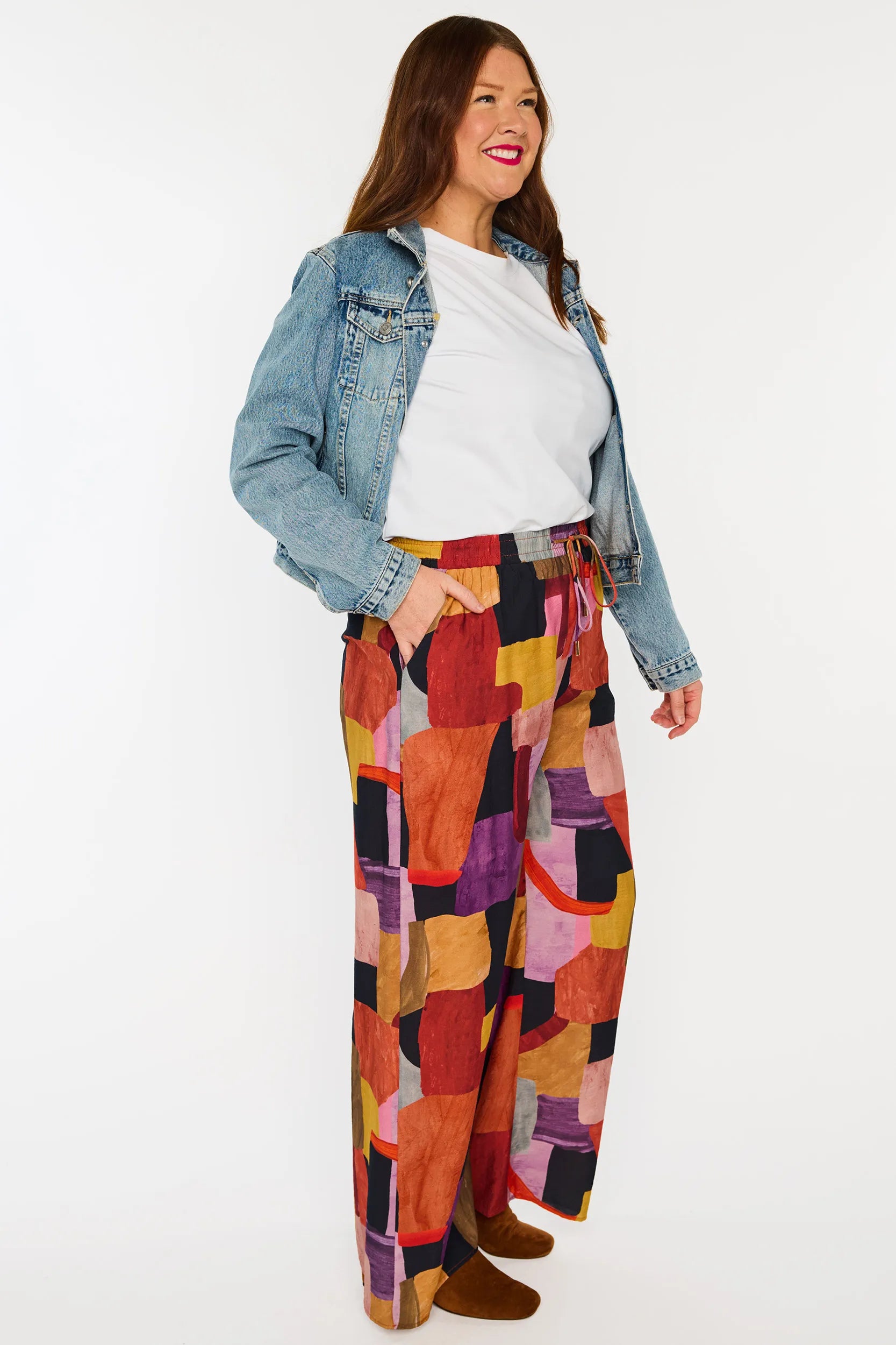 Teonna Geo Sunset Pant – Geo Sunset wide leg pants