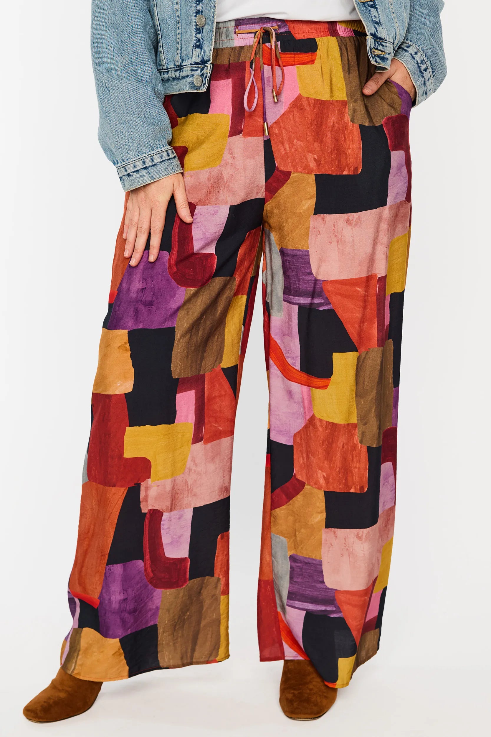 Teonna Geo Sunset Pant – Geo Sunset wide leg pants