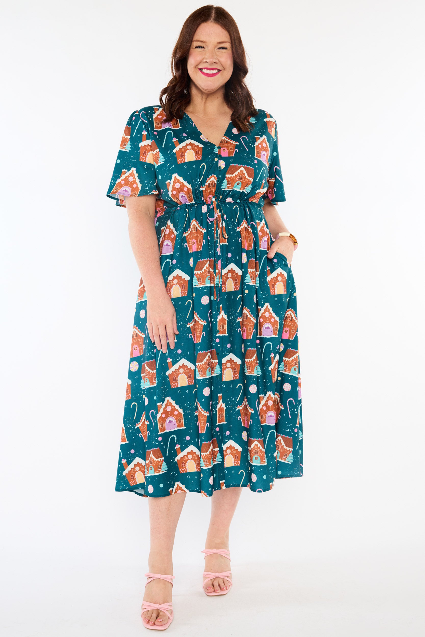 Marley Gingerbread House Christmas Dress (Pre-Order)