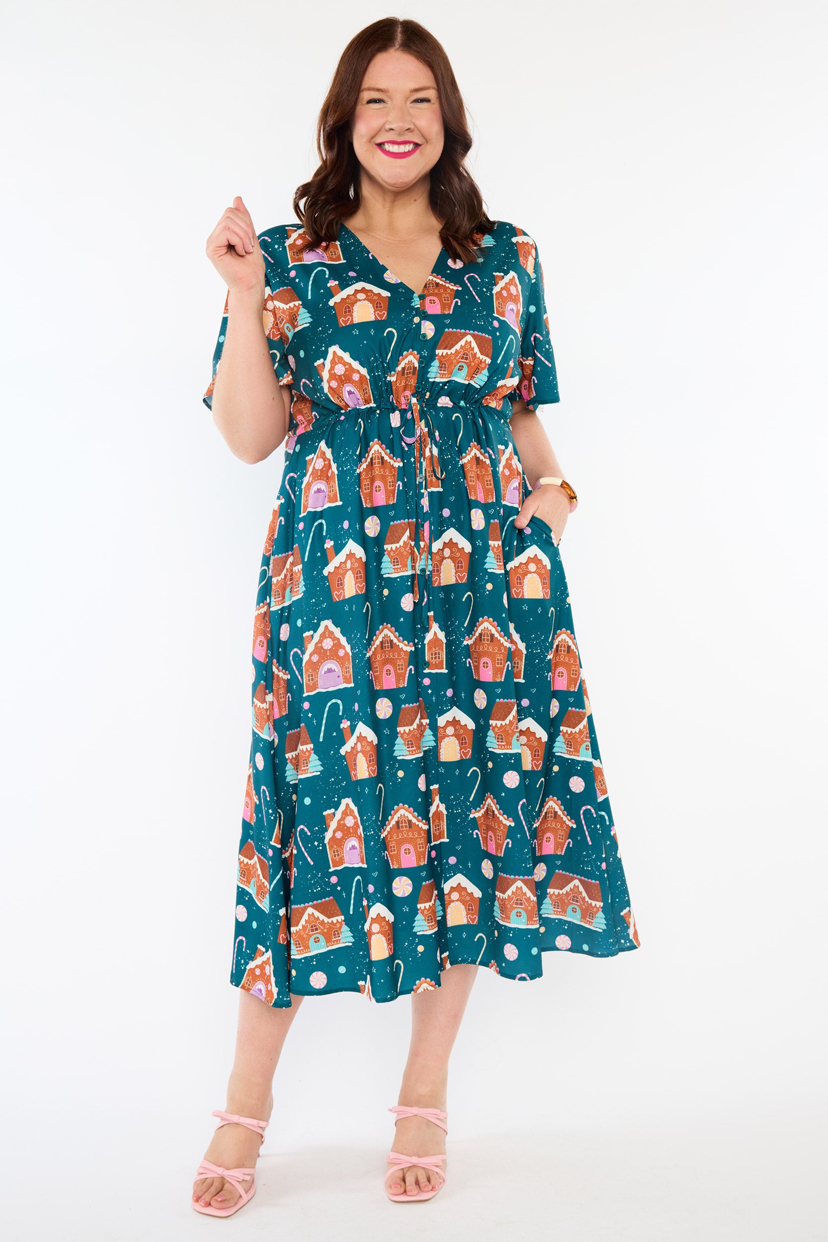 Marley Gingerbread House Christmas Dress (Pre-Order)
