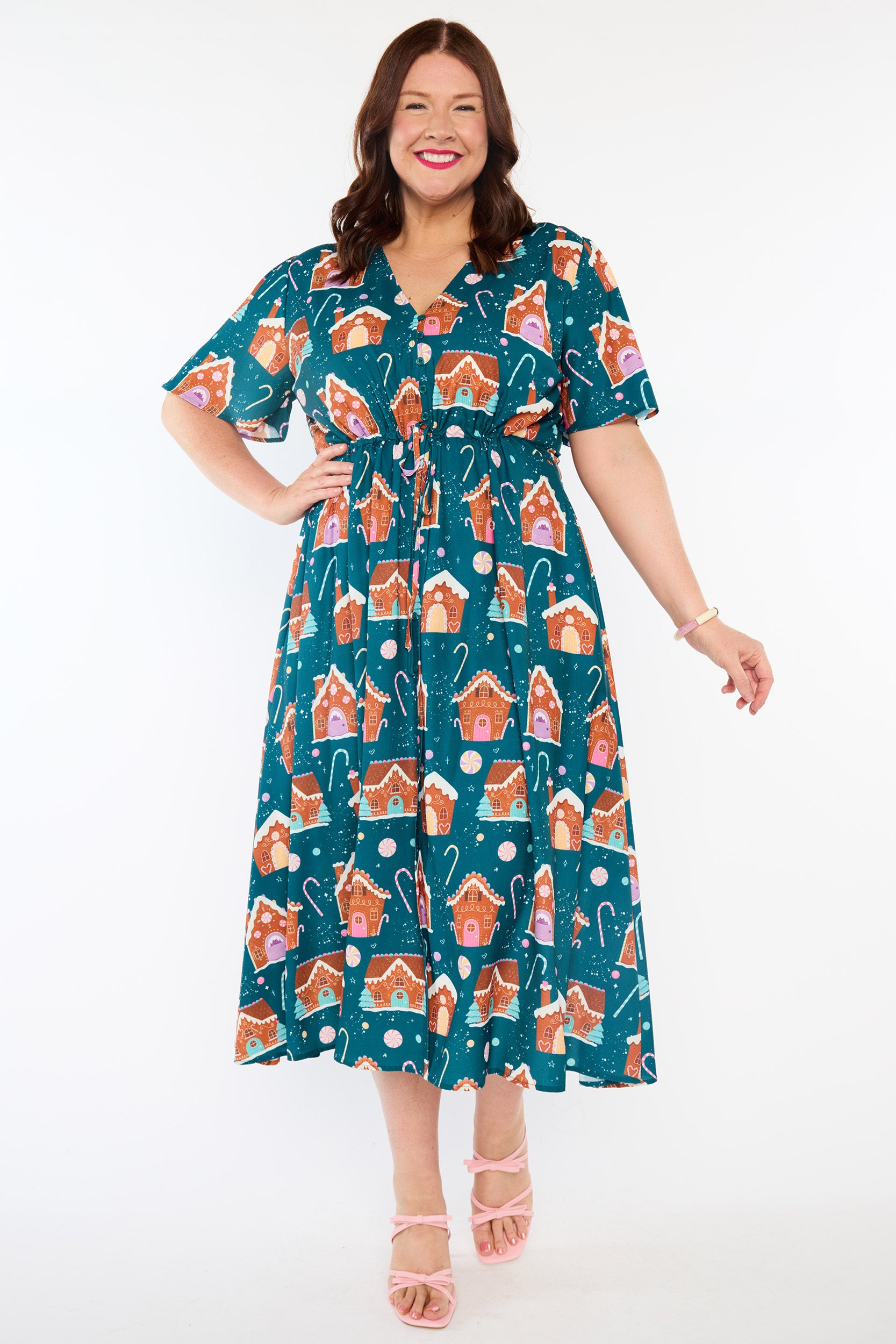 Marley Gingerbread House Christmas Dress (Pre-Order)