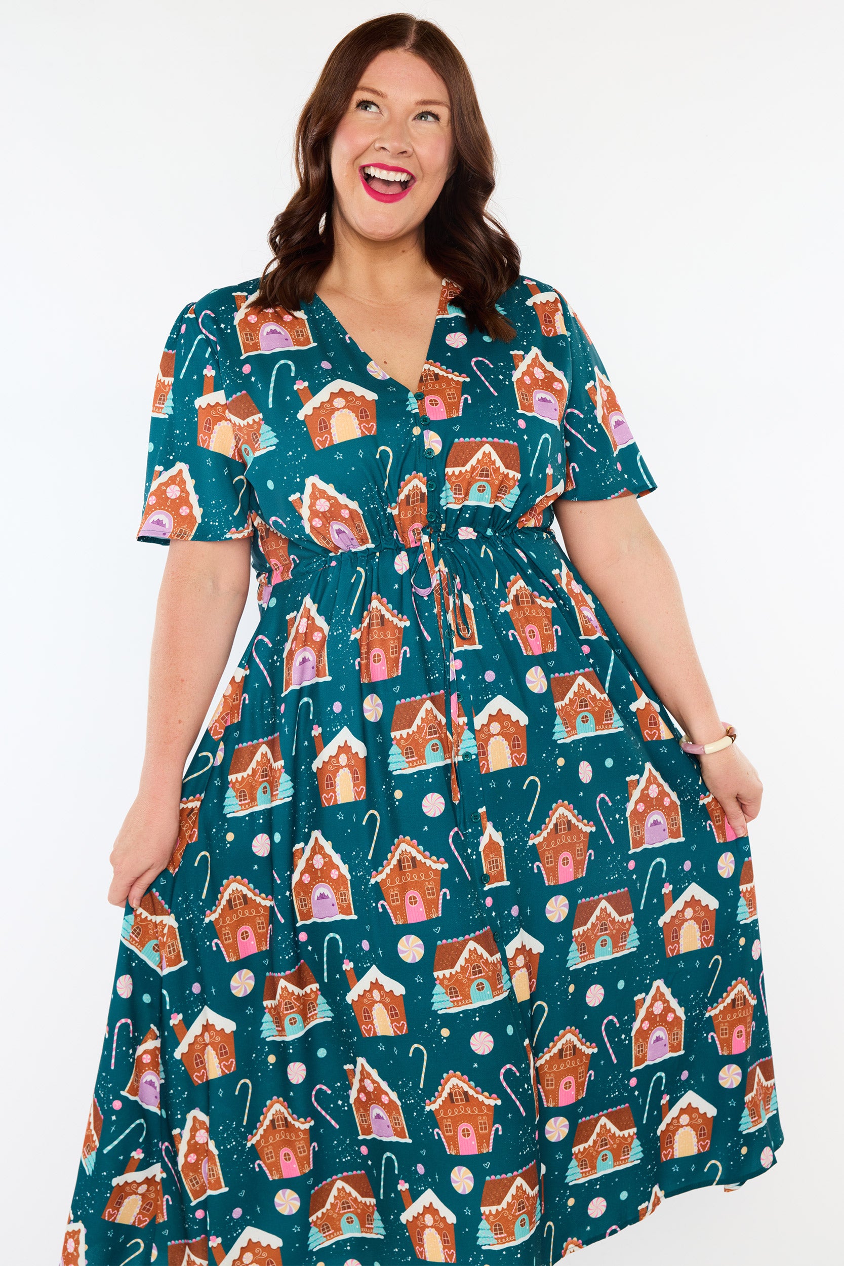 Marley Gingerbread House Christmas Dress (Pre-Order)