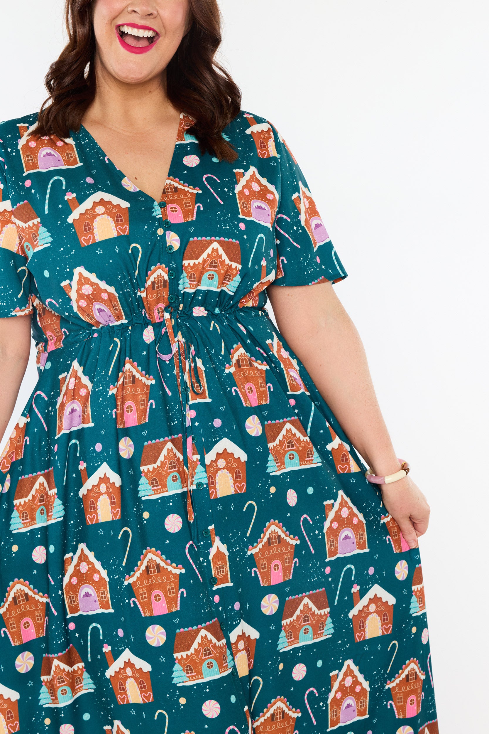 Marley Gingerbread House Christmas Dress (Pre-Order)