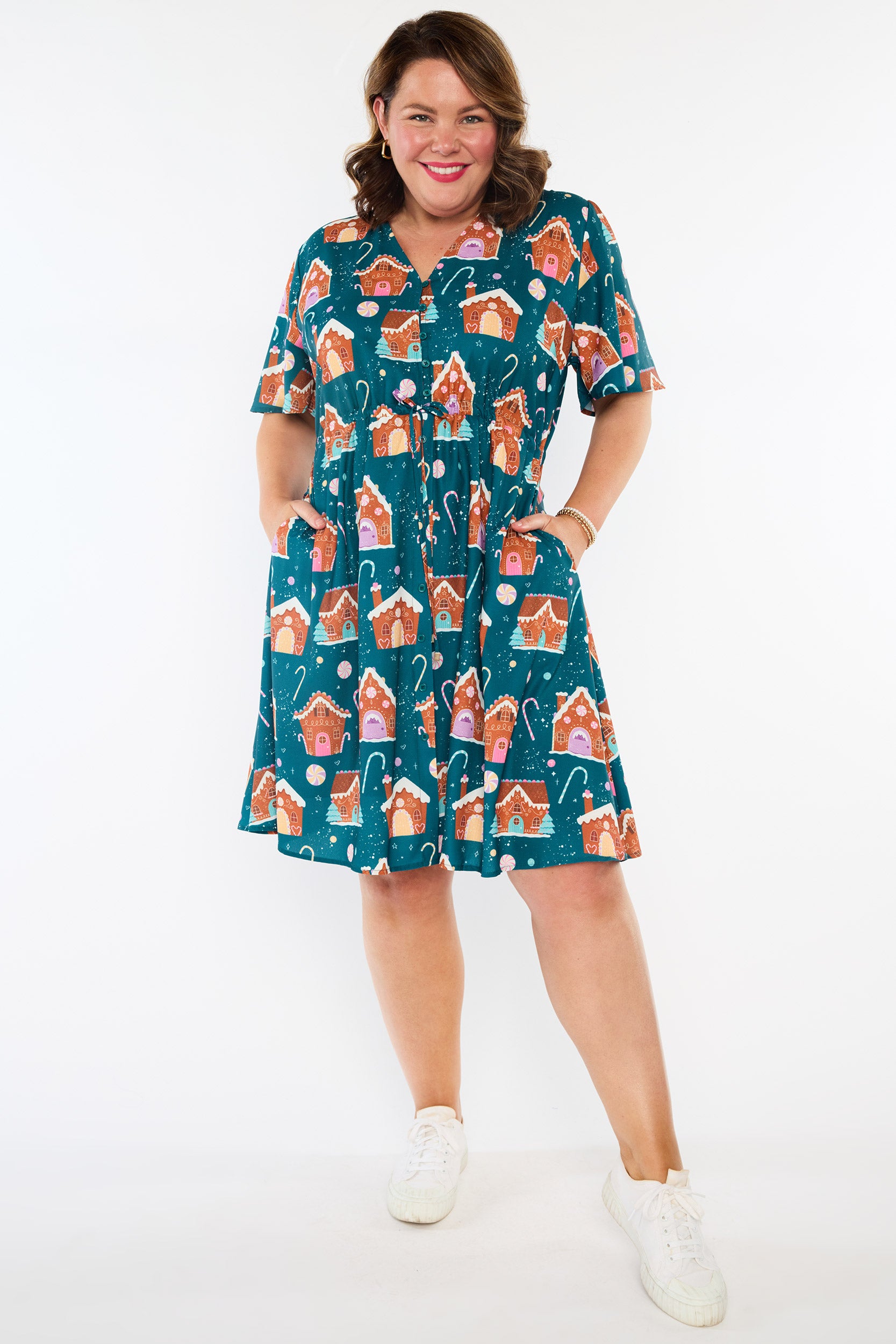 Siena Gingerbread House Christmas Dress (Pre-Order)