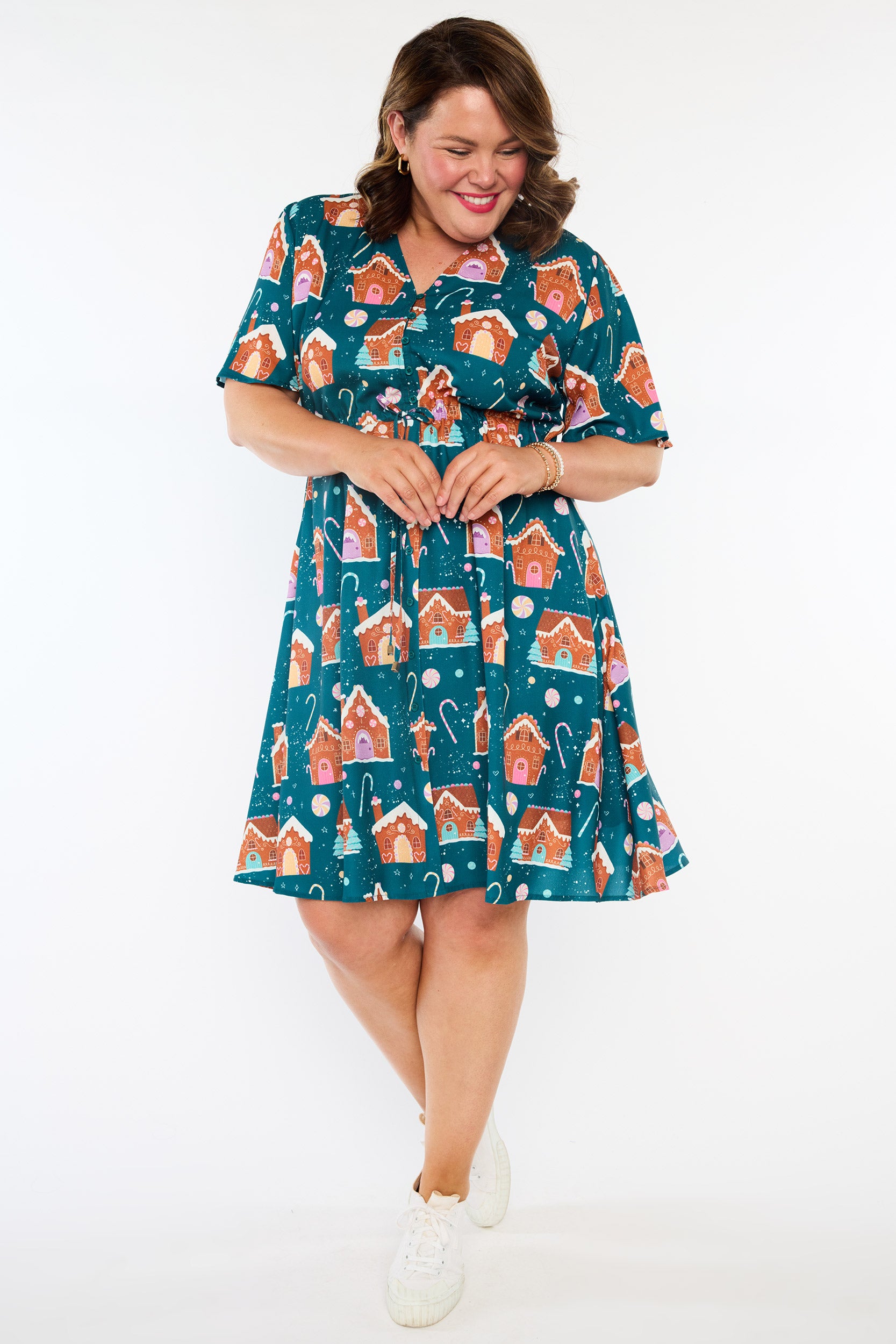 Siena Gingerbread House Christmas Dress (Pre-Order)