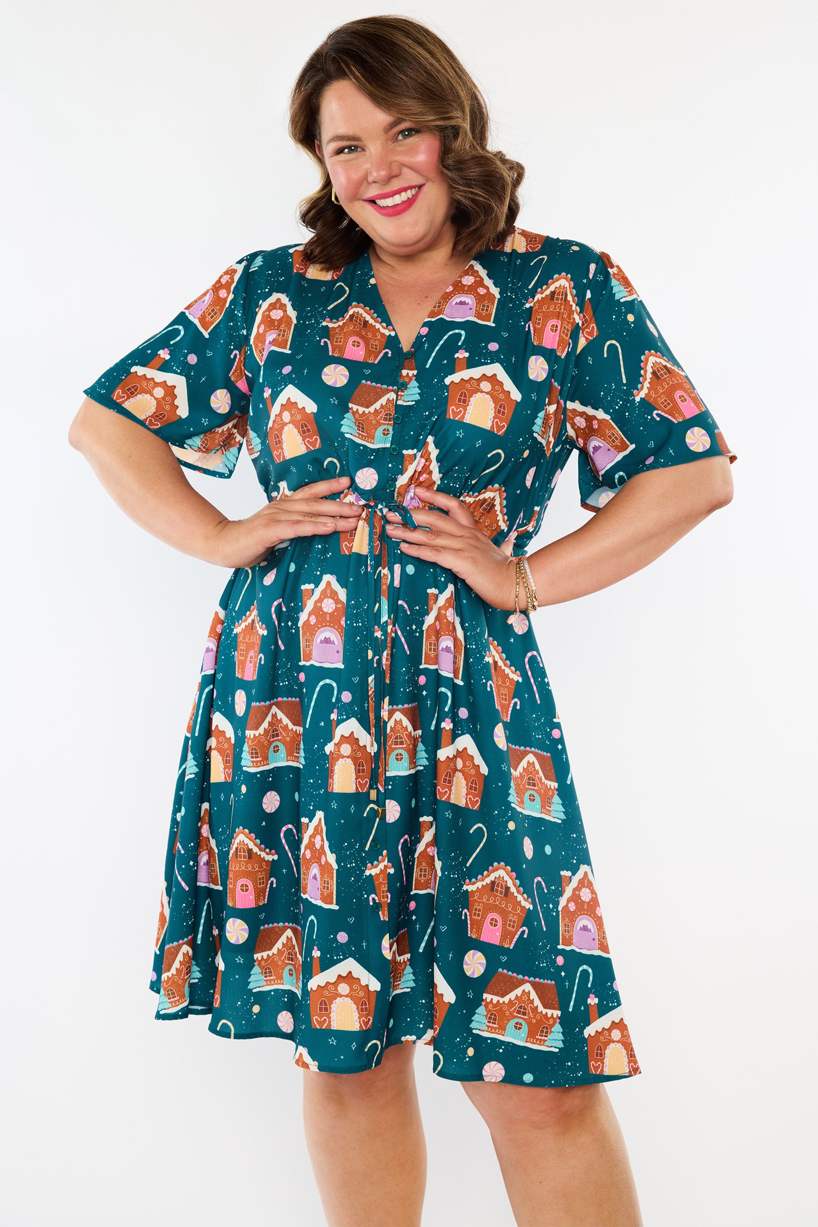 Siena Gingerbread House Christmas Dress (Pre-Order)