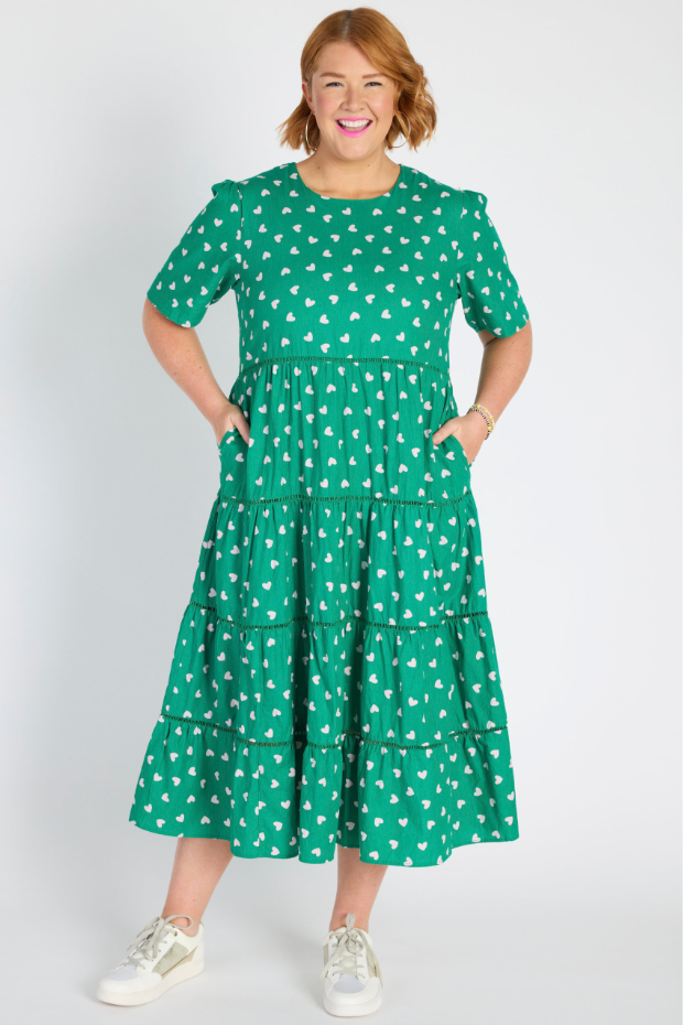 Aurelia Green Cupid Maxi Dress – Green Cupid midi dress