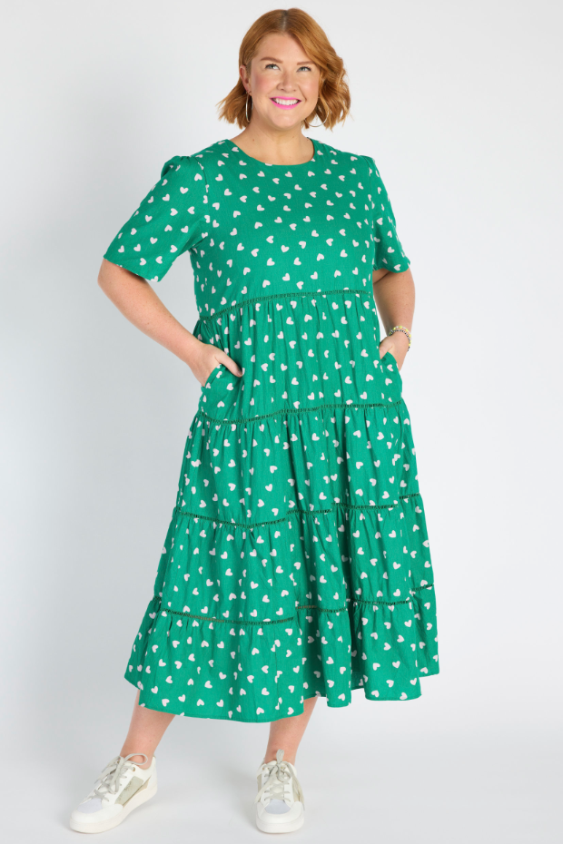 Aurelia Green Cupid Maxi Dress – Green Cupid midi dress