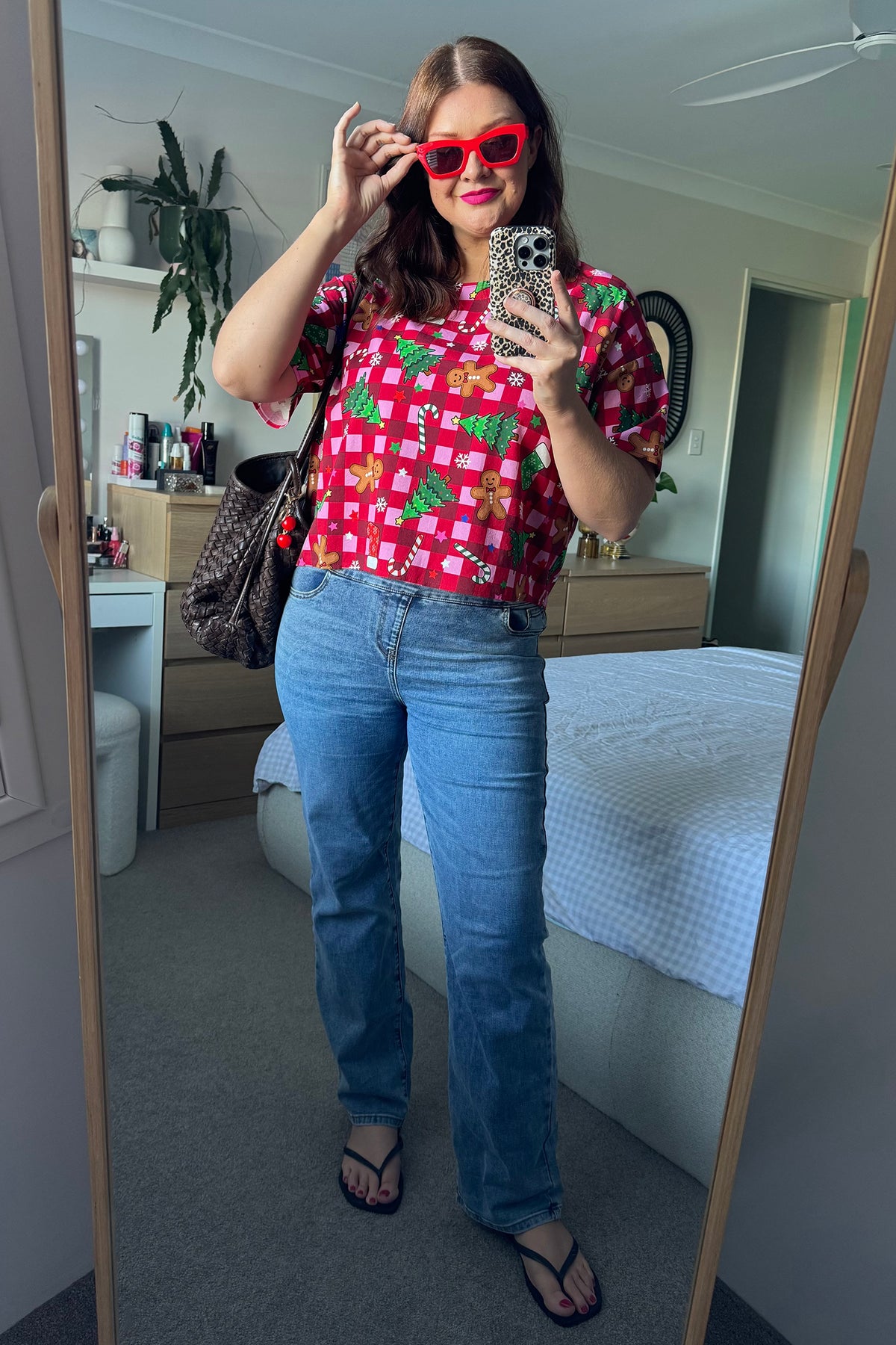 Harper Christmas On Gingham Top (Pre-Order)