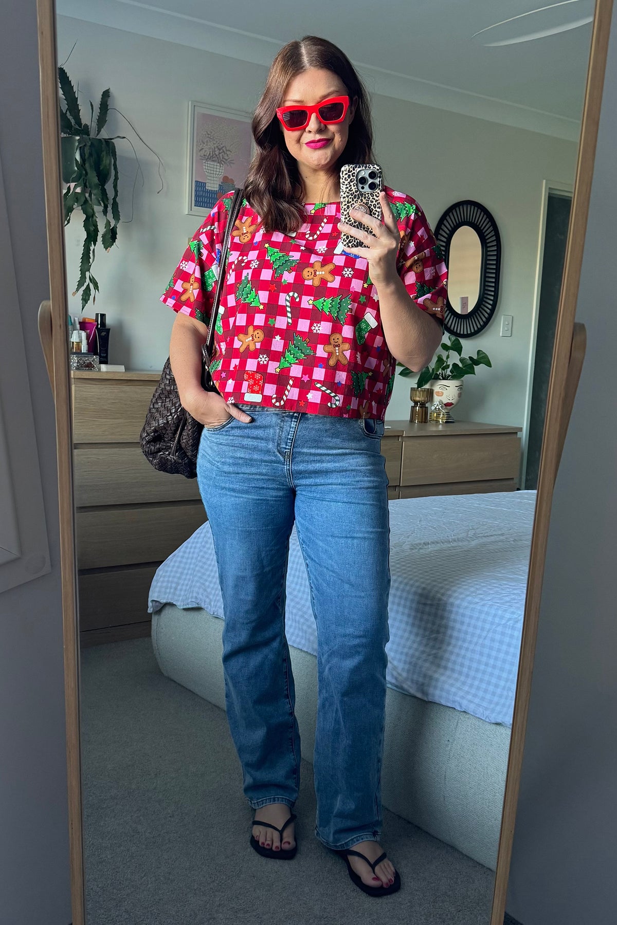 Harper Christmas On Gingham Top (Pre-Order)