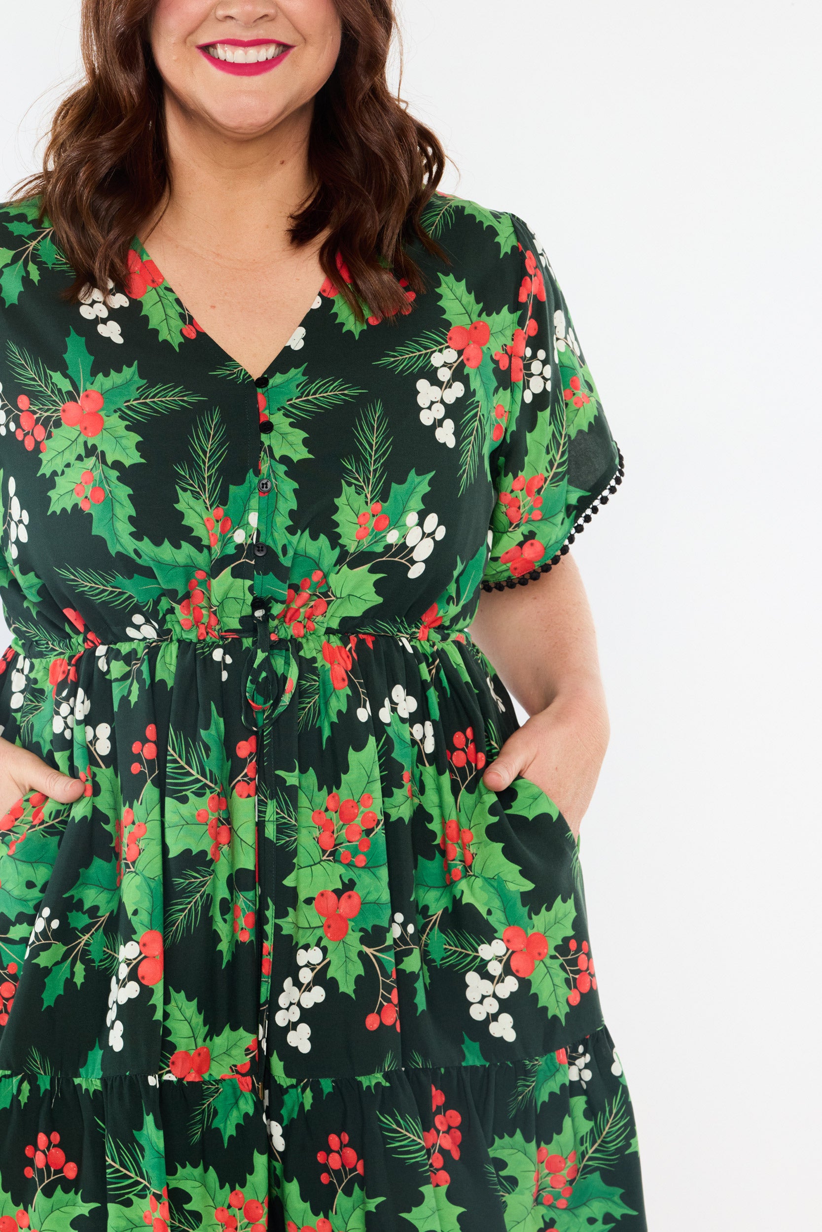 Gloria Holly Christmas Dress (Pre-Order)