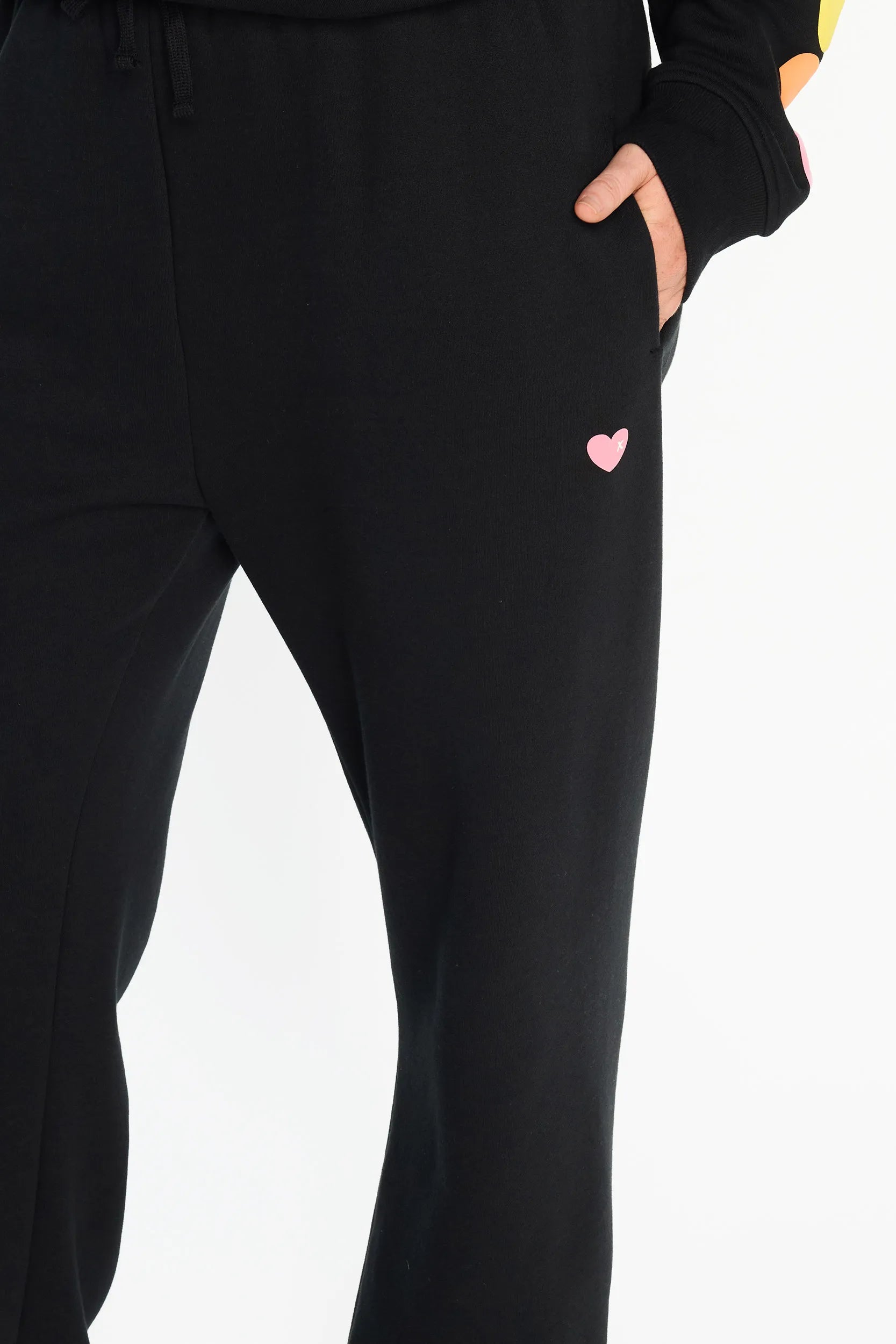Joey Black Pant – Black fleece track pant
