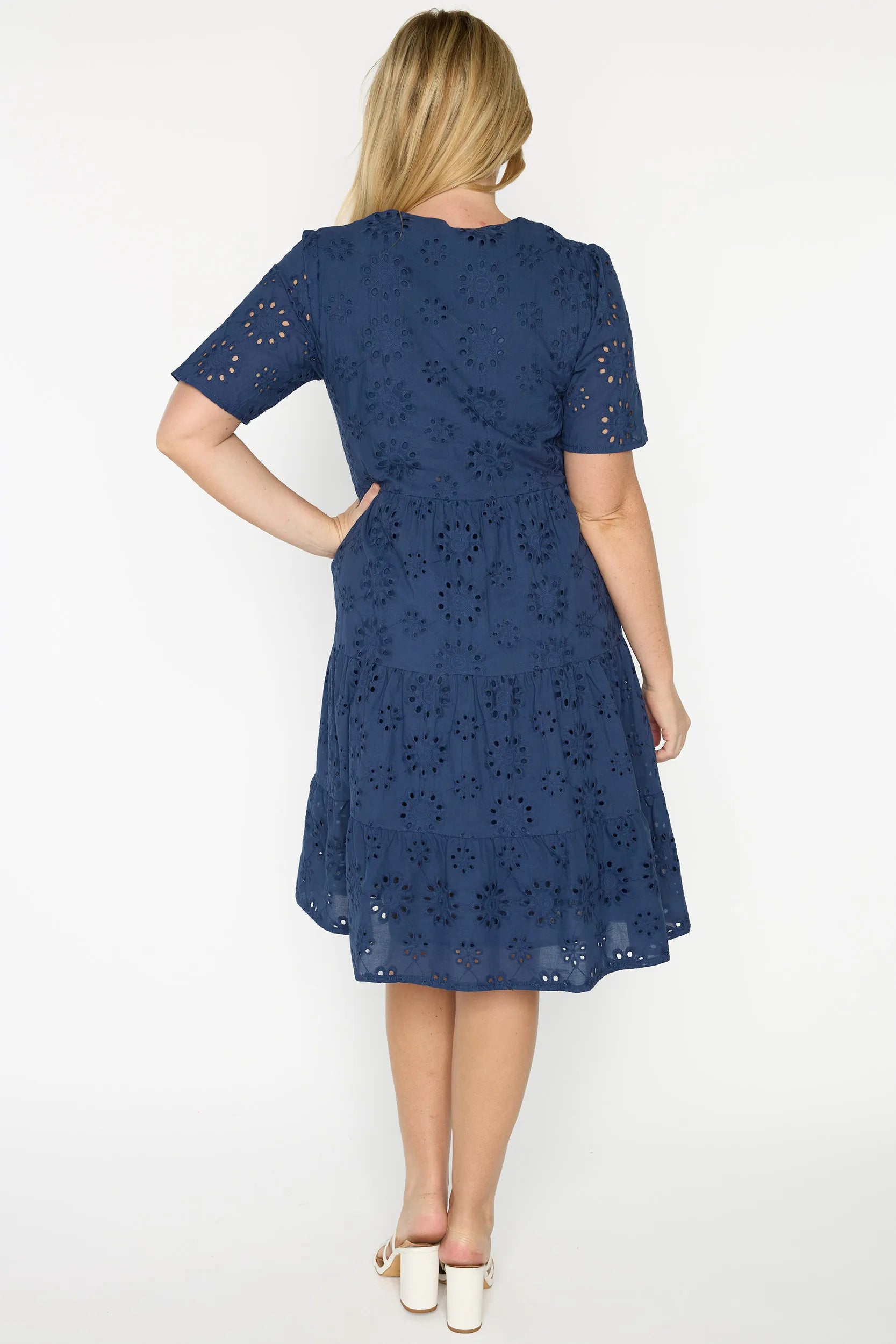 Jules Navy Dress – Navy knee length dress