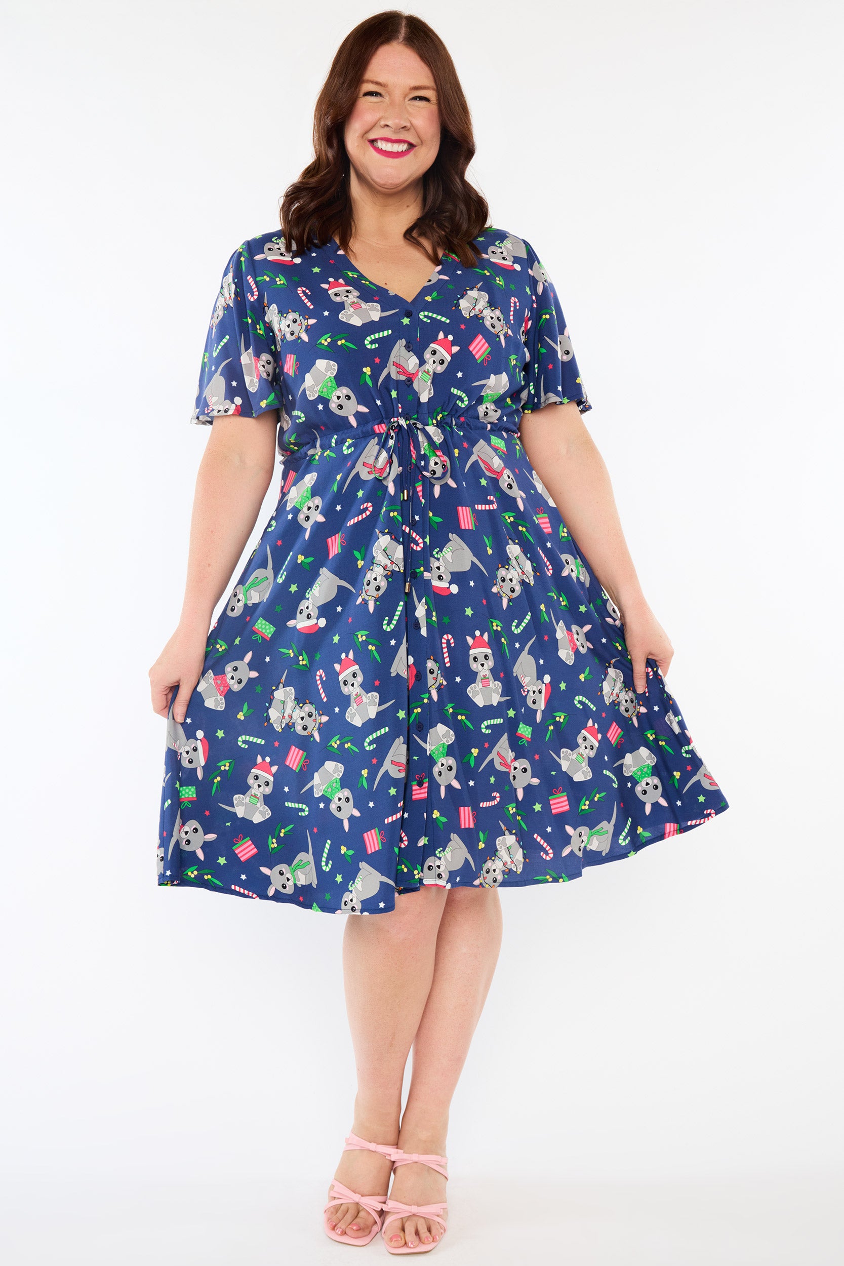 Jaz Kangaroo Christmas Dress (Pre-Order)