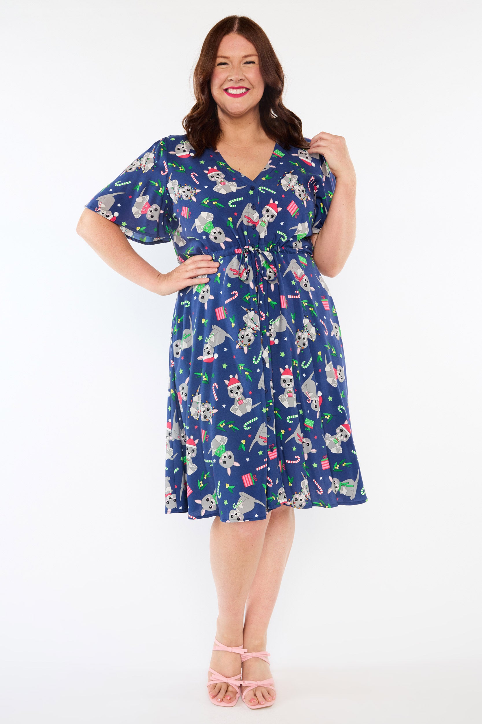 Jaz Kangaroo Christmas Dress (Pre-Order)