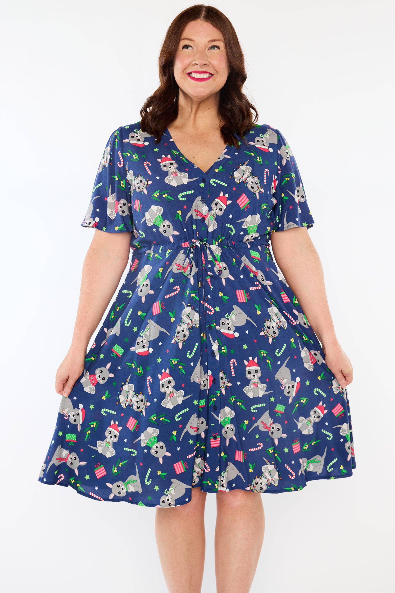 Jaz Kangaroo Christmas Dress (Pre-Order)