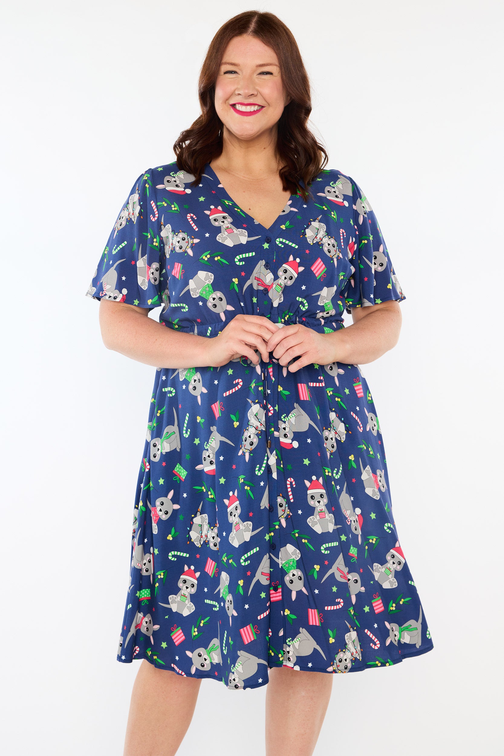 Jaz Kangaroo Christmas Dress (Pre-Order)
