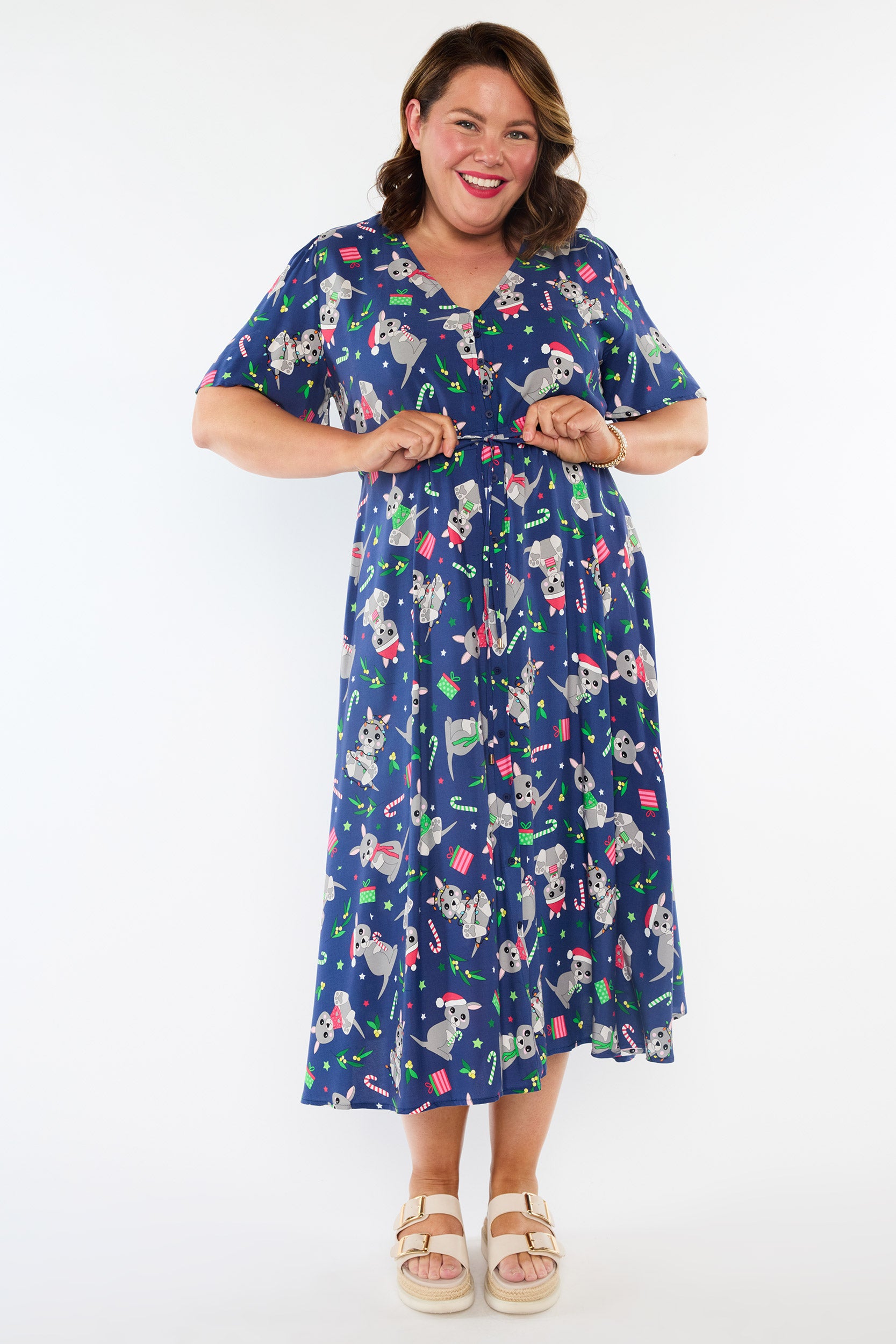 Michelle Kangaroo Christmas Dress (Pre-Order)