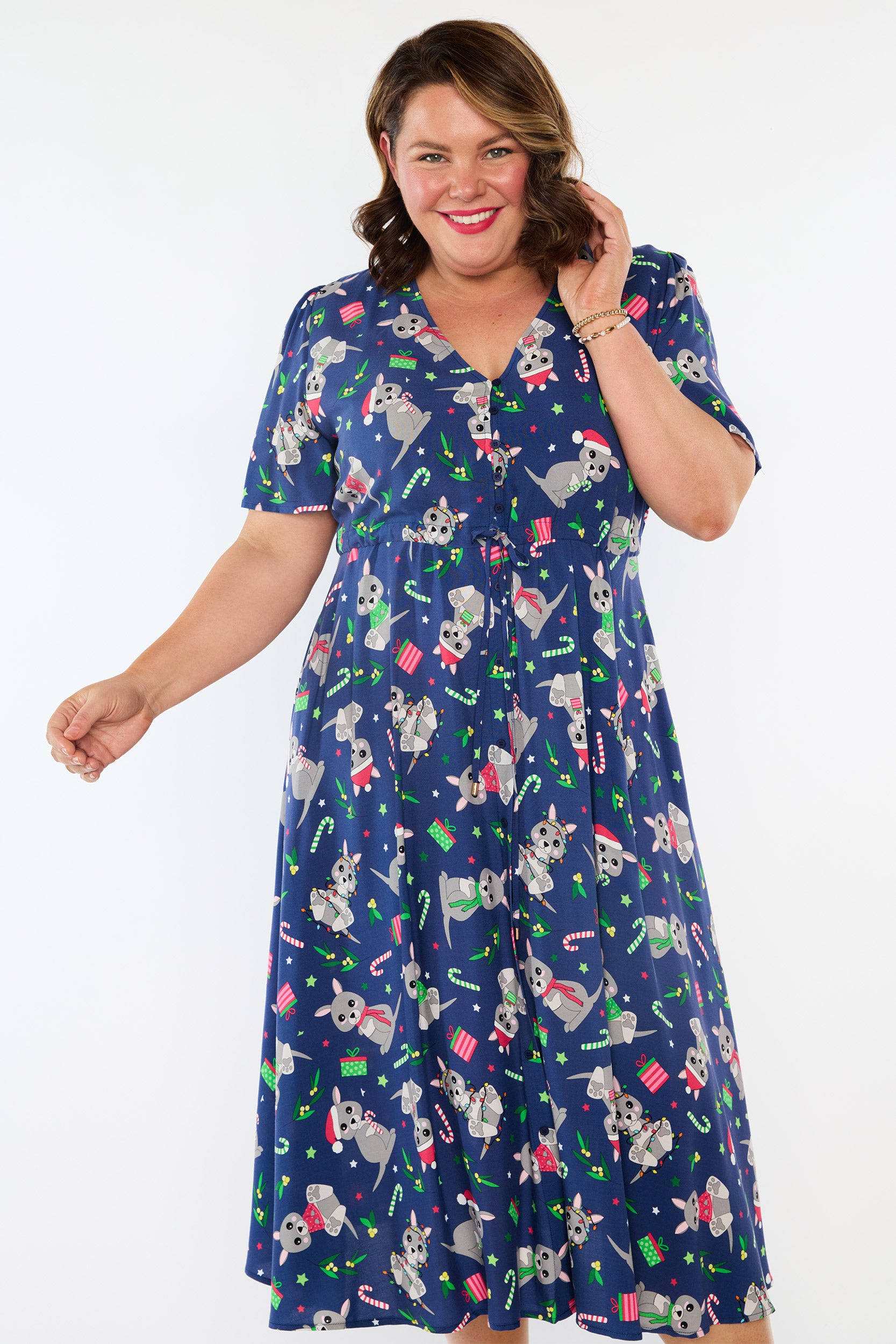Michelle Kangaroo Christmas Dress (Pre-Order)