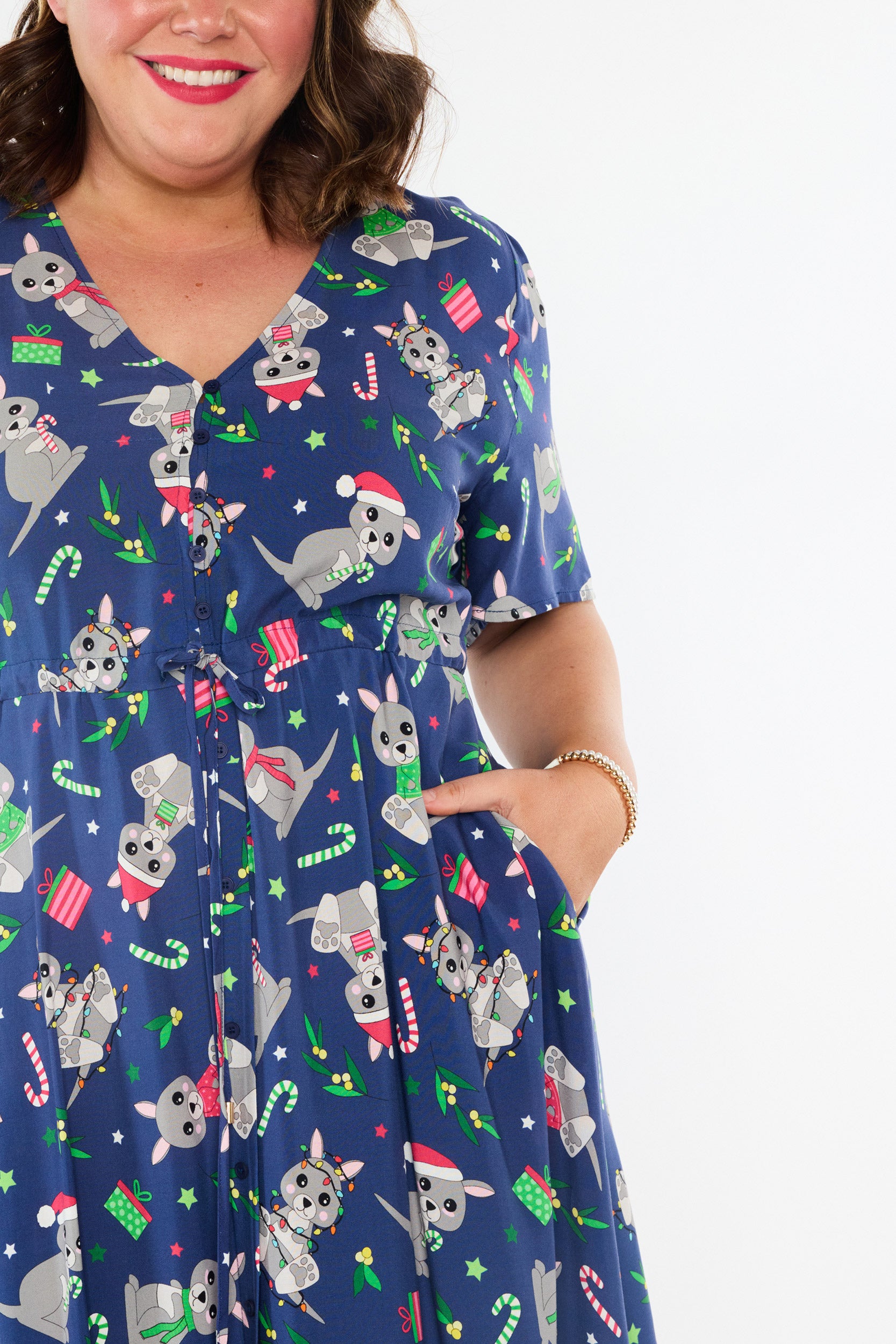 Michelle Kangaroo Christmas Dress (Pre-Order)