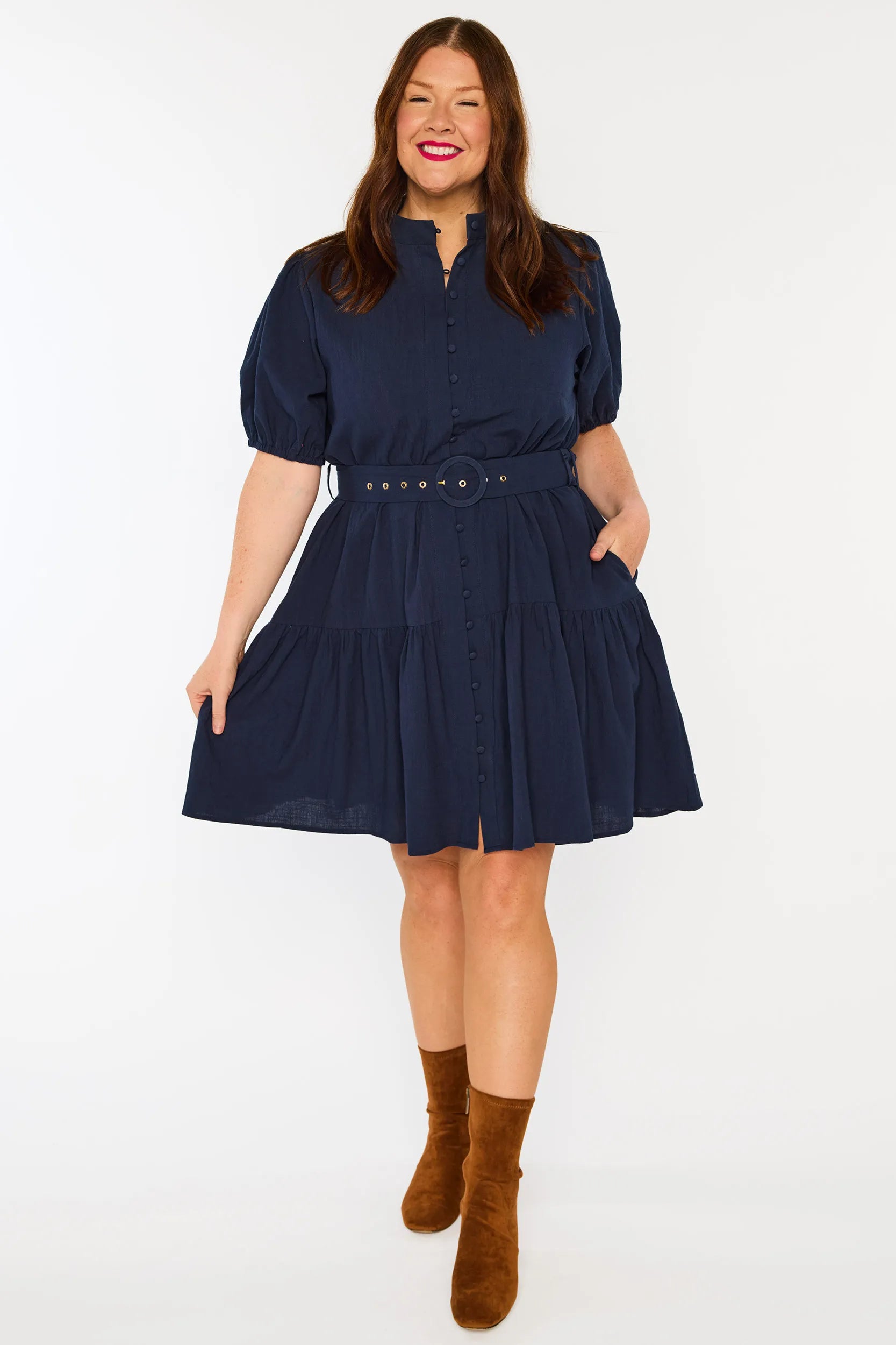 Katie Navy Dress – Navy mini dress