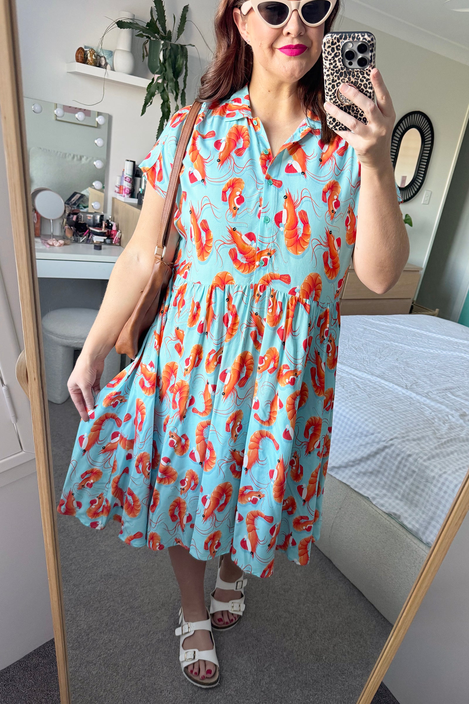 Kimba Christmas Prawns Dress (Pre-Order)