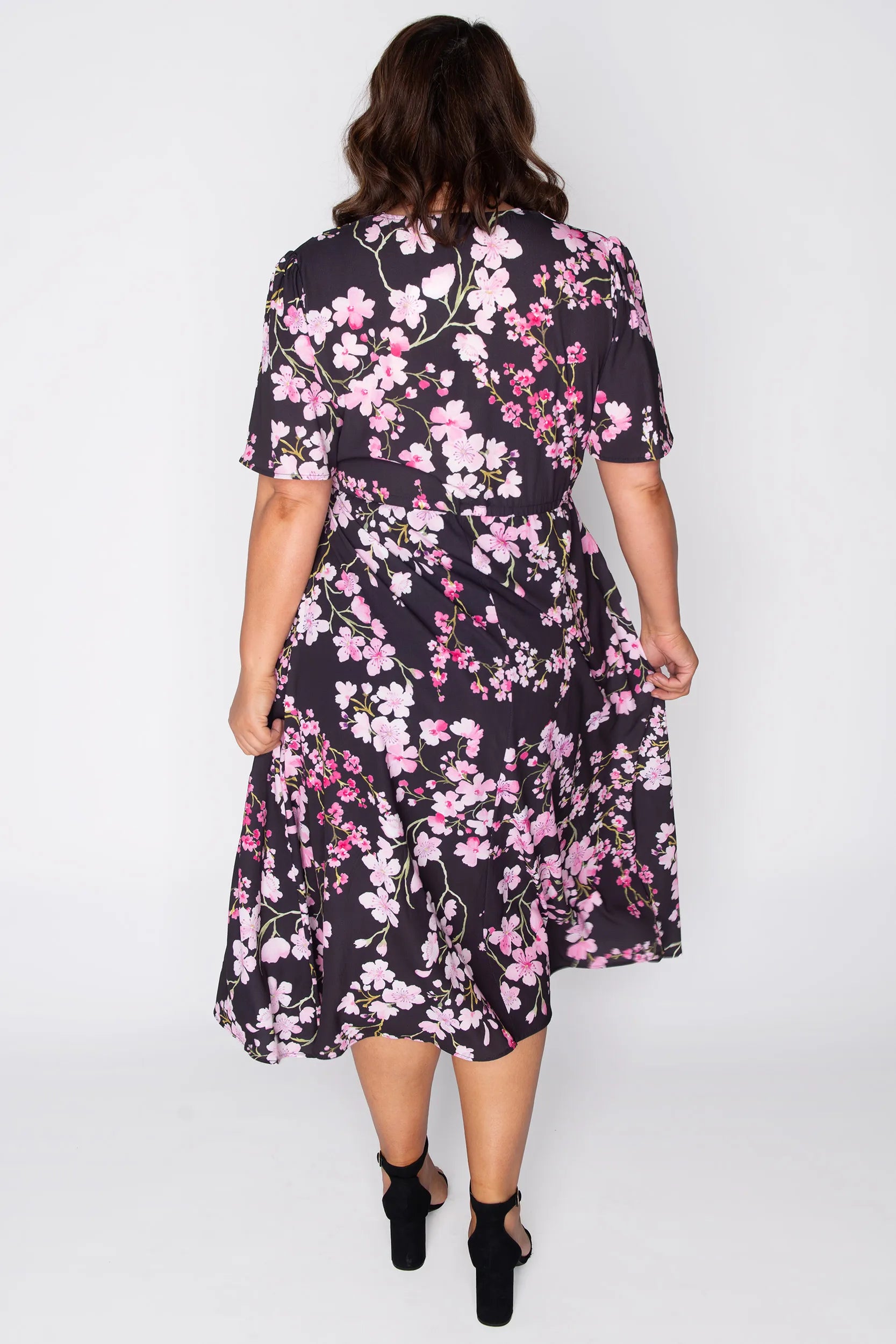 Marley Blackout Cherry Blossom Dress – Blackout Cherry Blossom midi dress