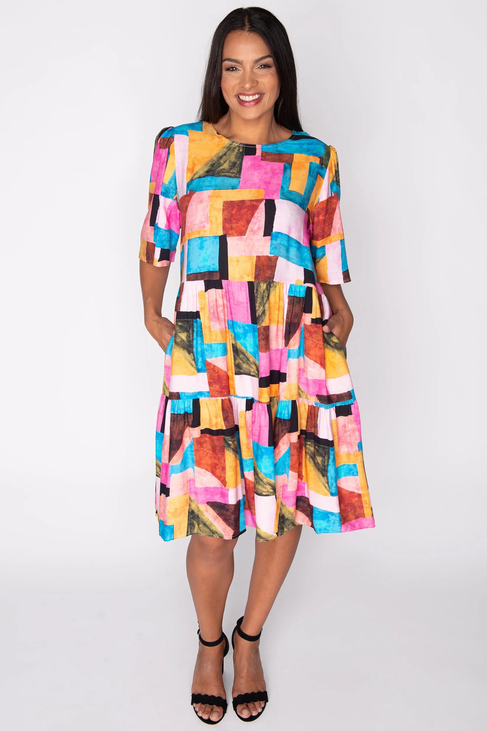 Izzie Geo Pop Dress – Geo Pop mini dress