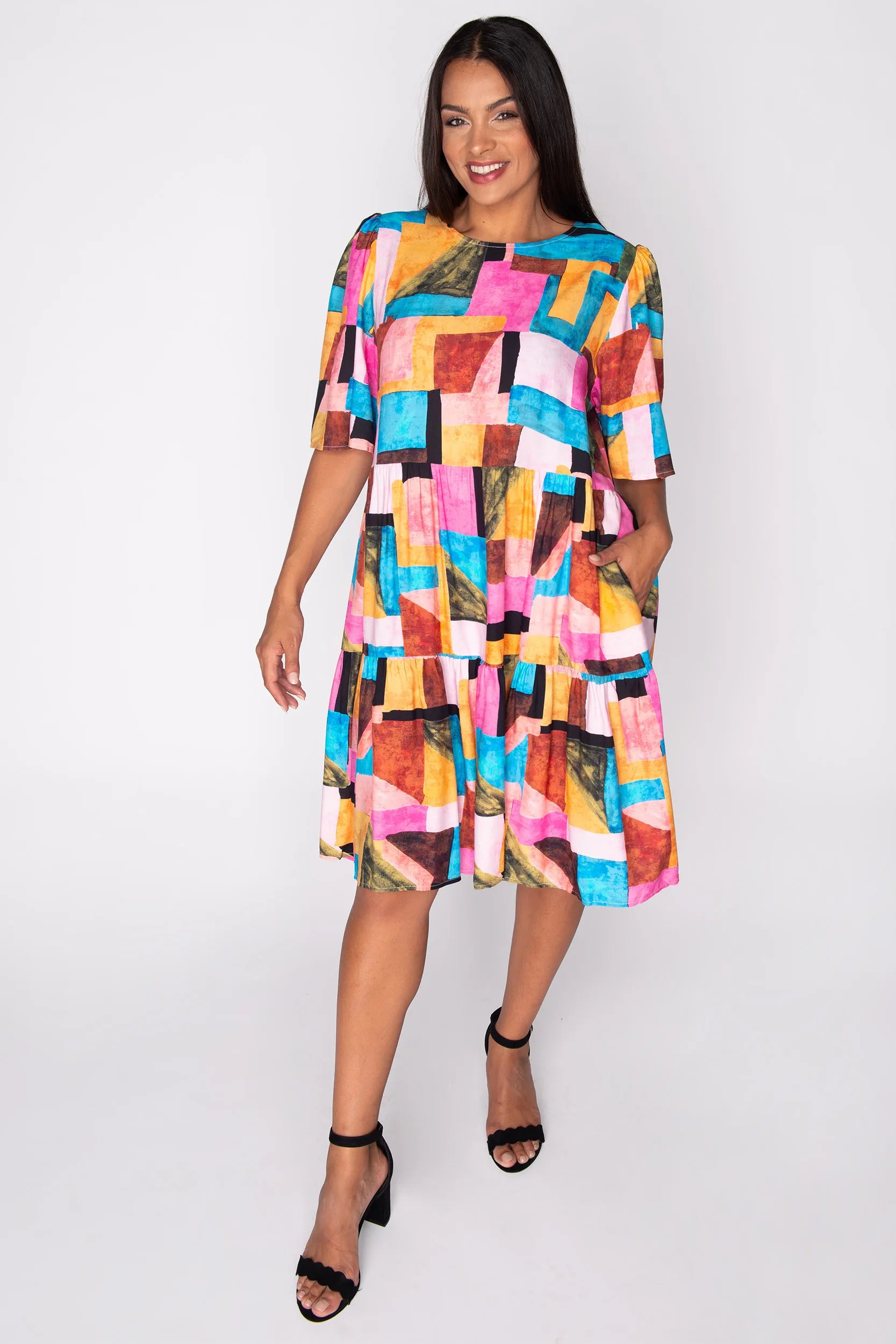Izzie Geo Pop Dress – Geo Pop mini dress