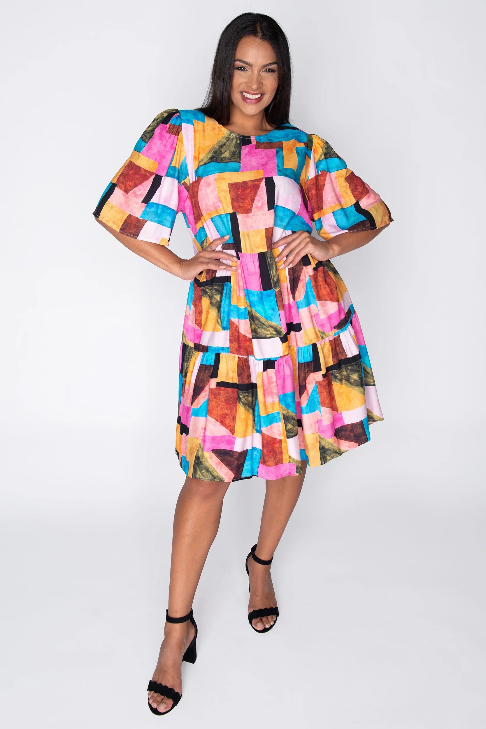 Izzie Geo Pop Dress – Geo Pop mini dress