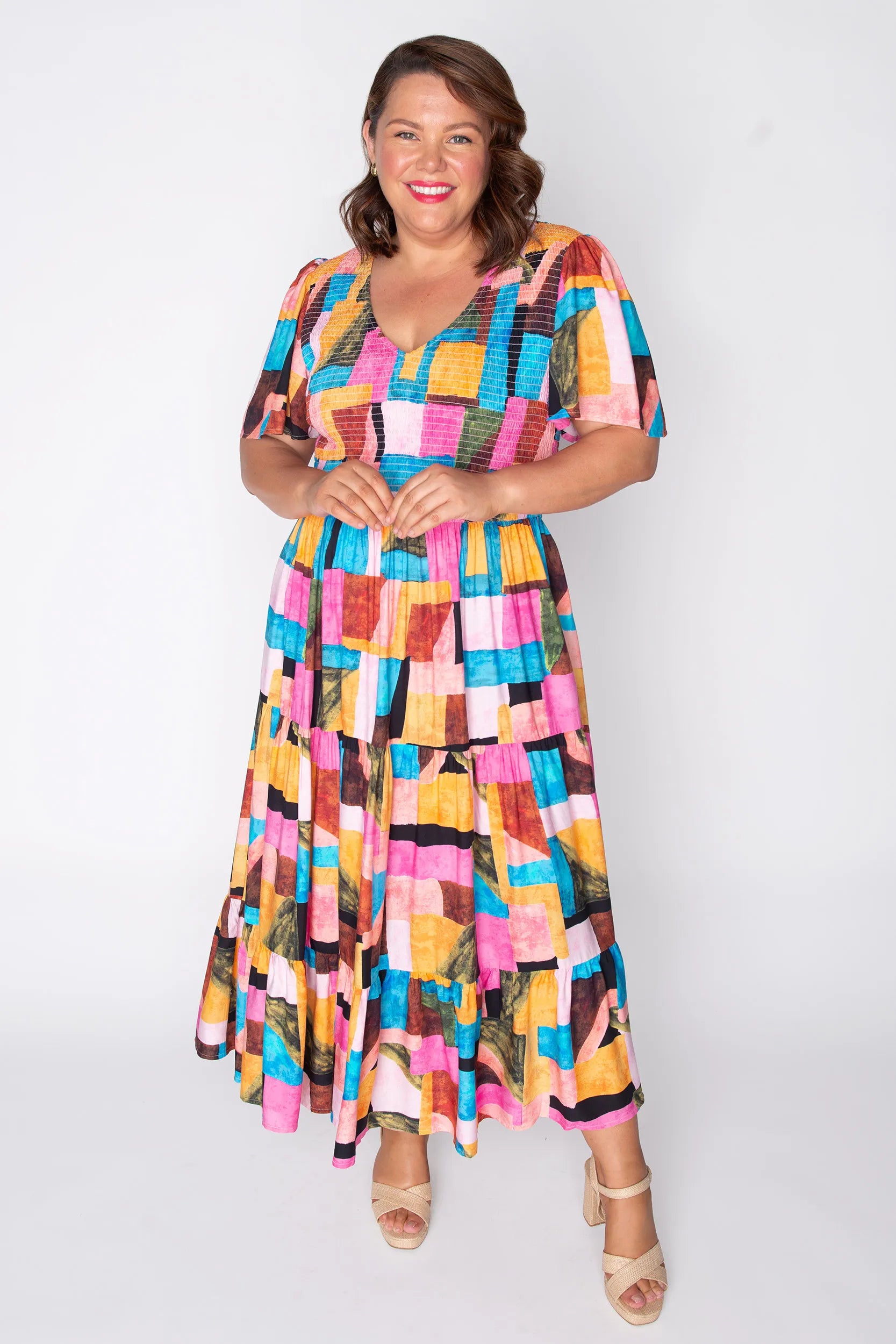 Lynette Geo Pop Dress – Geo Pop maxi dress