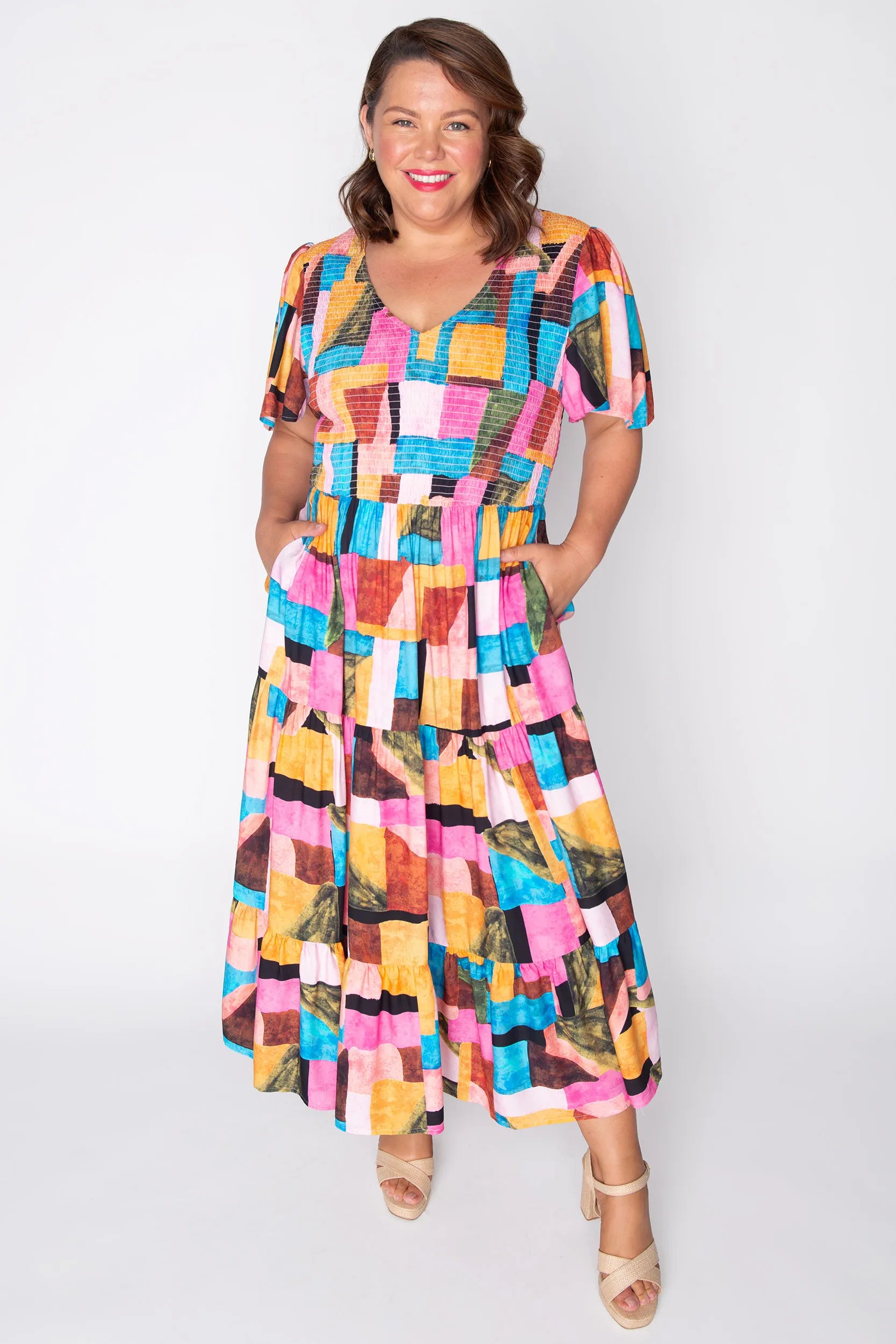 Lynette Geo Pop Dress – Geo Pop maxi dress