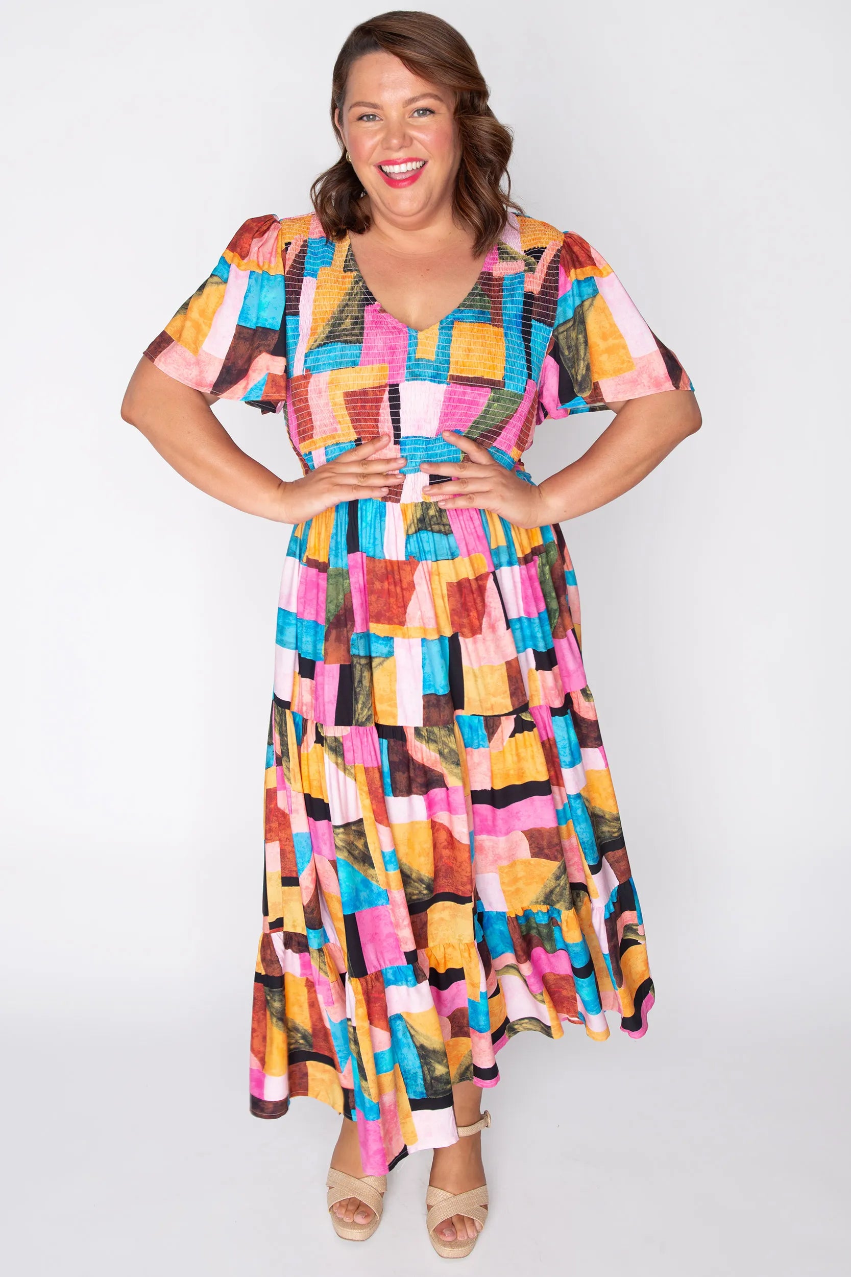 Lynette Geo Pop Dress – Geo Pop maxi dress