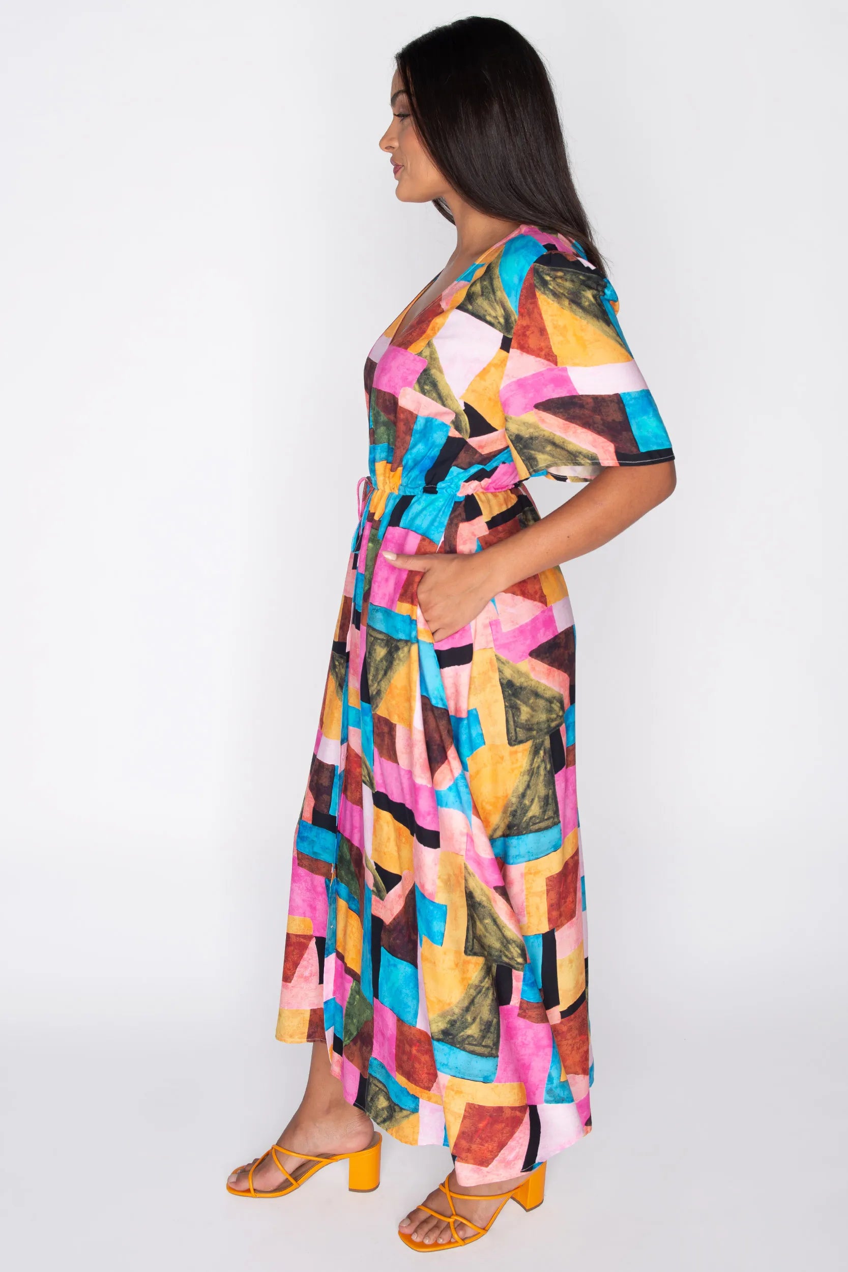 Michelle Geo Pop Dress – Geo Pop midi dress