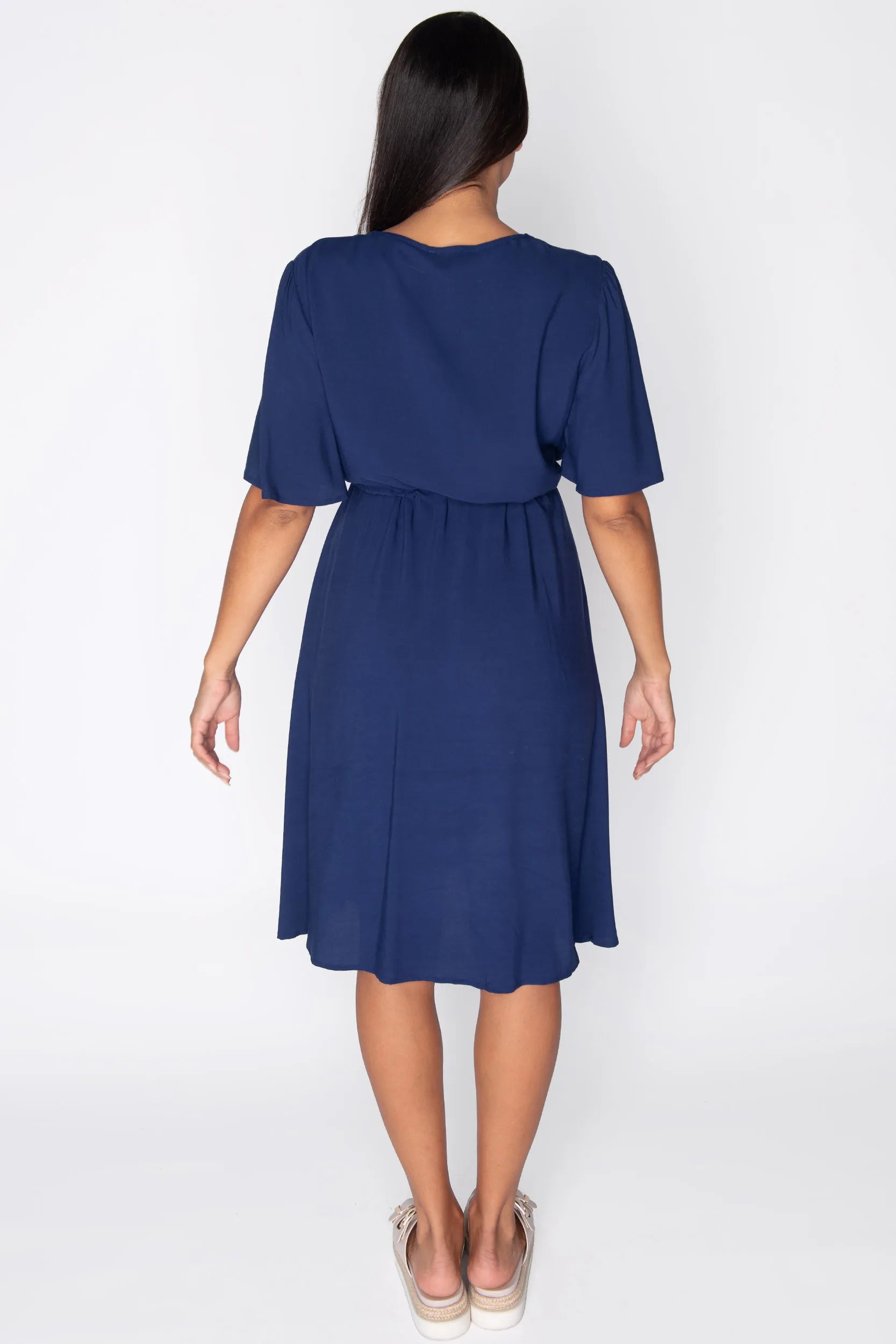 Jaz Navy Dress – Navy knee length dress