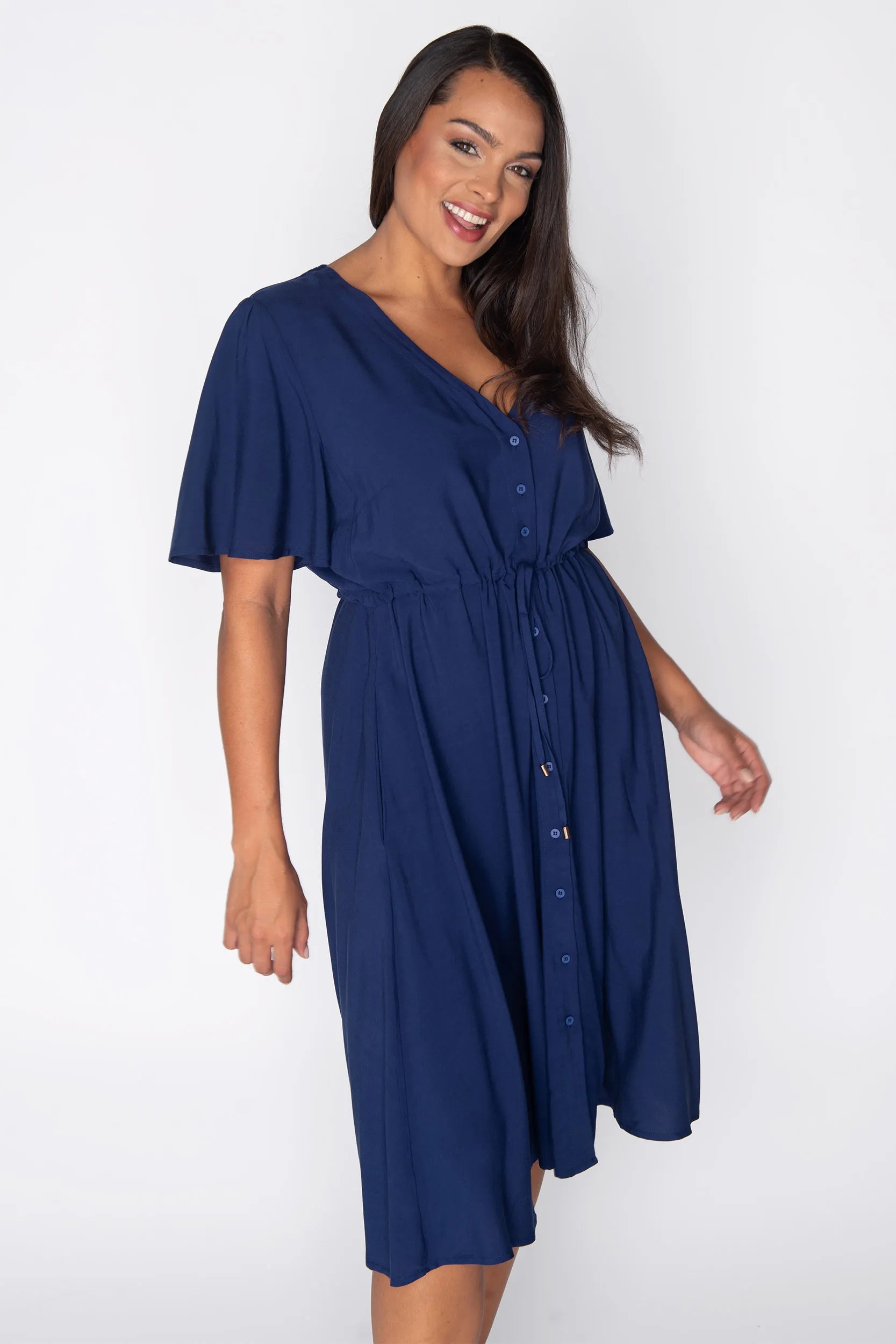 Jaz Navy Dress – Navy knee length dress
