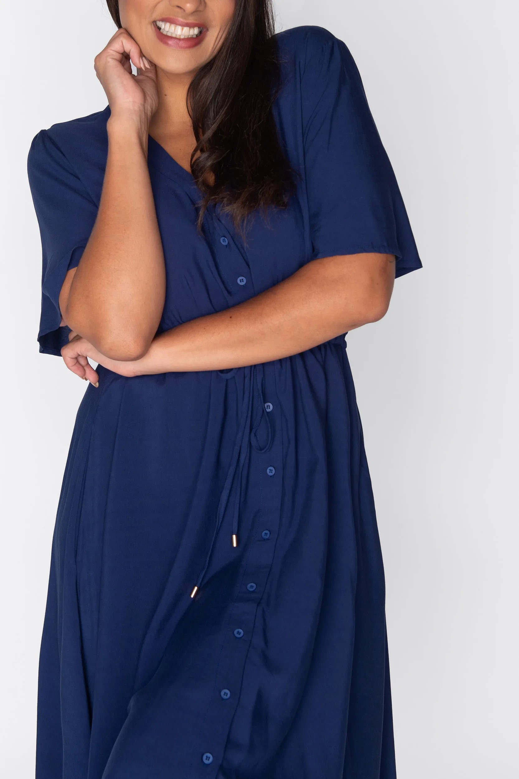 Jaz Navy Dress – Navy knee length dress