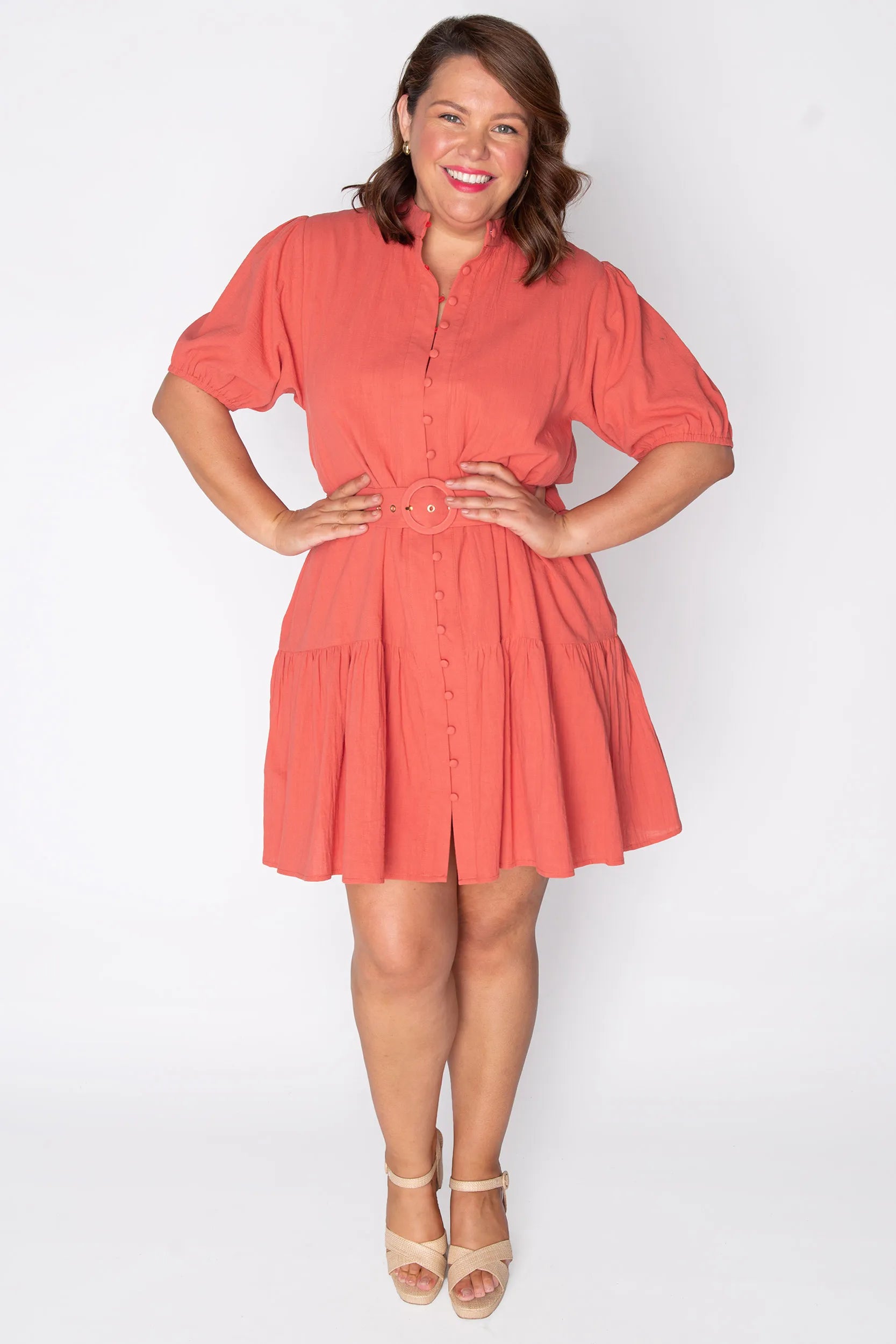 Katie Rust Dress – Rust mini dress